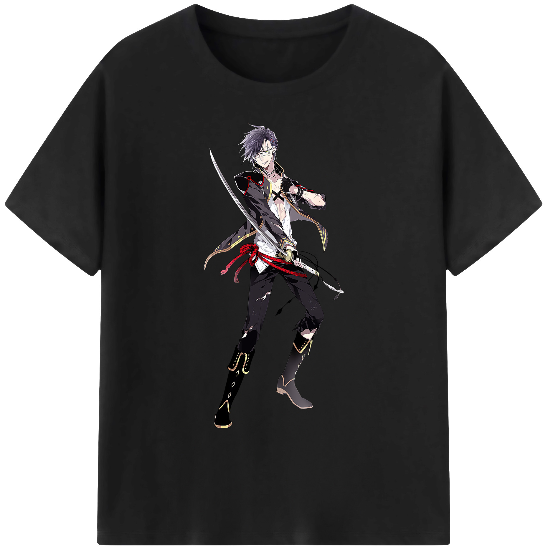 （画像用） 刀剣乱舞 Touken Ranbu 綿100％ メンズ半袖Tシャツ｜肌触りやわらか＆通気性