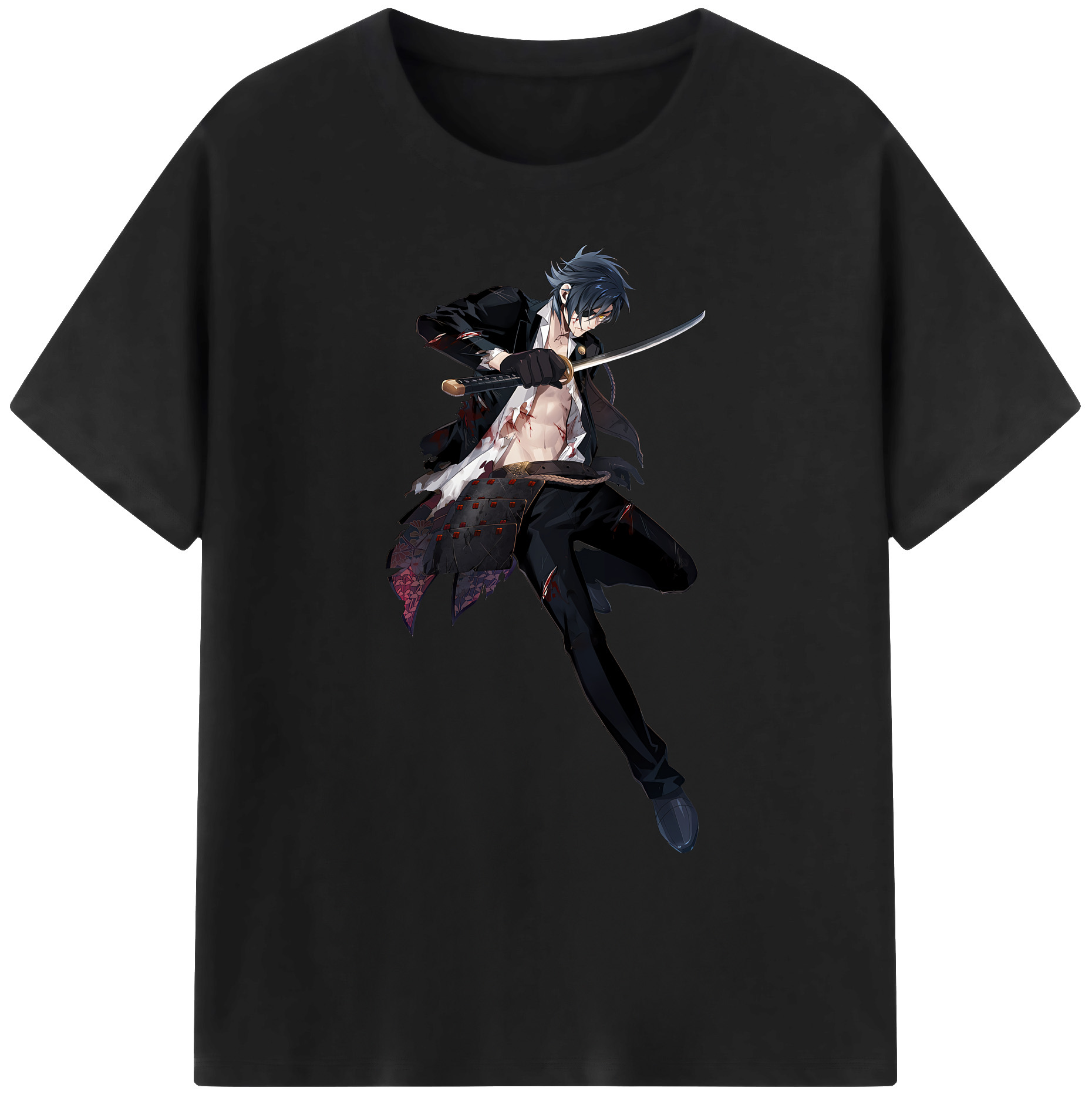 （画像用） 刀剣乱舞 Touken Ranbu 綿100％ メンズ半袖Tシャツ｜肌触りやわらか＆通気性