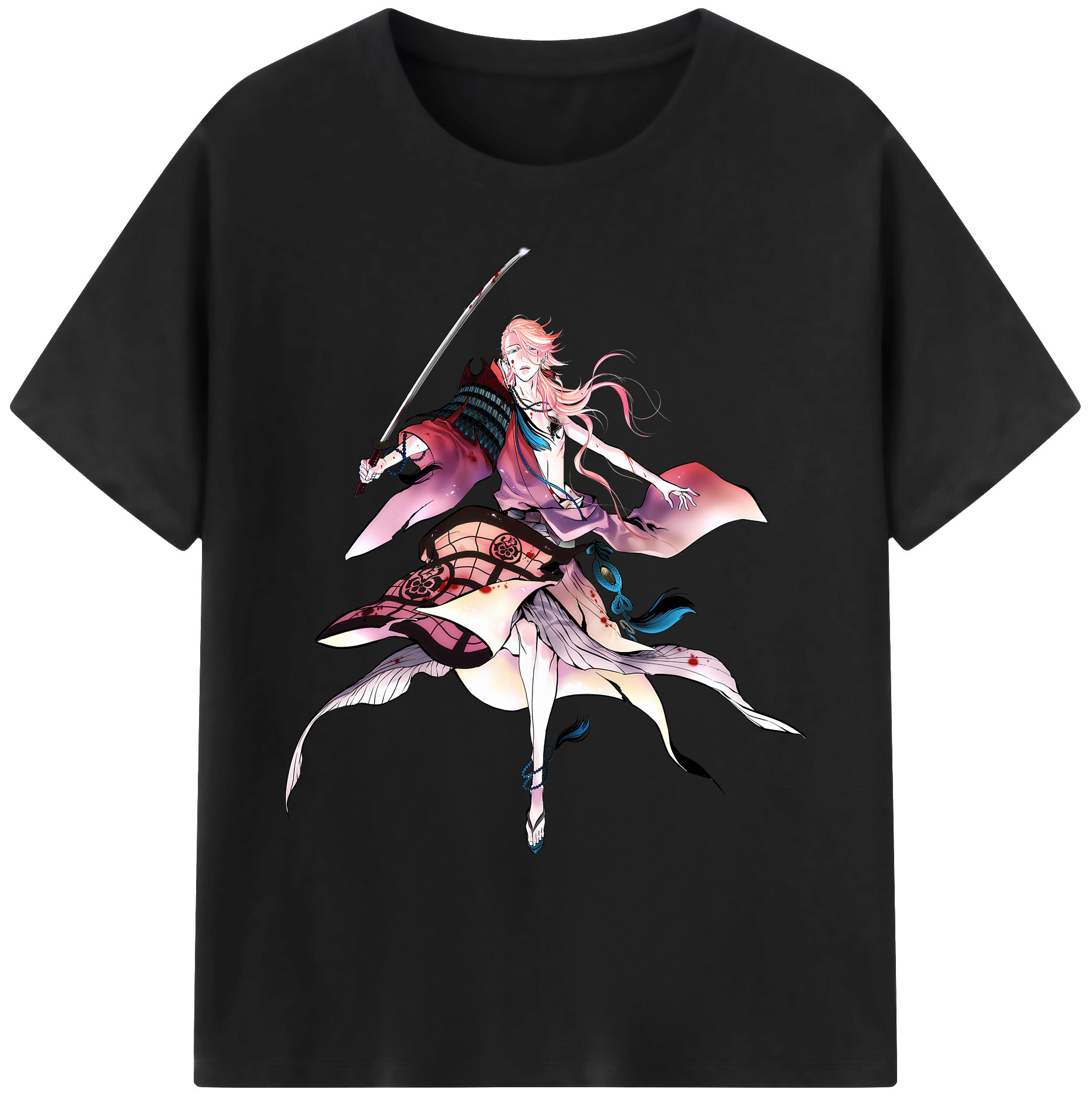 （画像用） 刀剣乱舞 Touken Ranbu 綿100％ メンズ半袖Tシャツ｜肌触りやわらか＆通気性