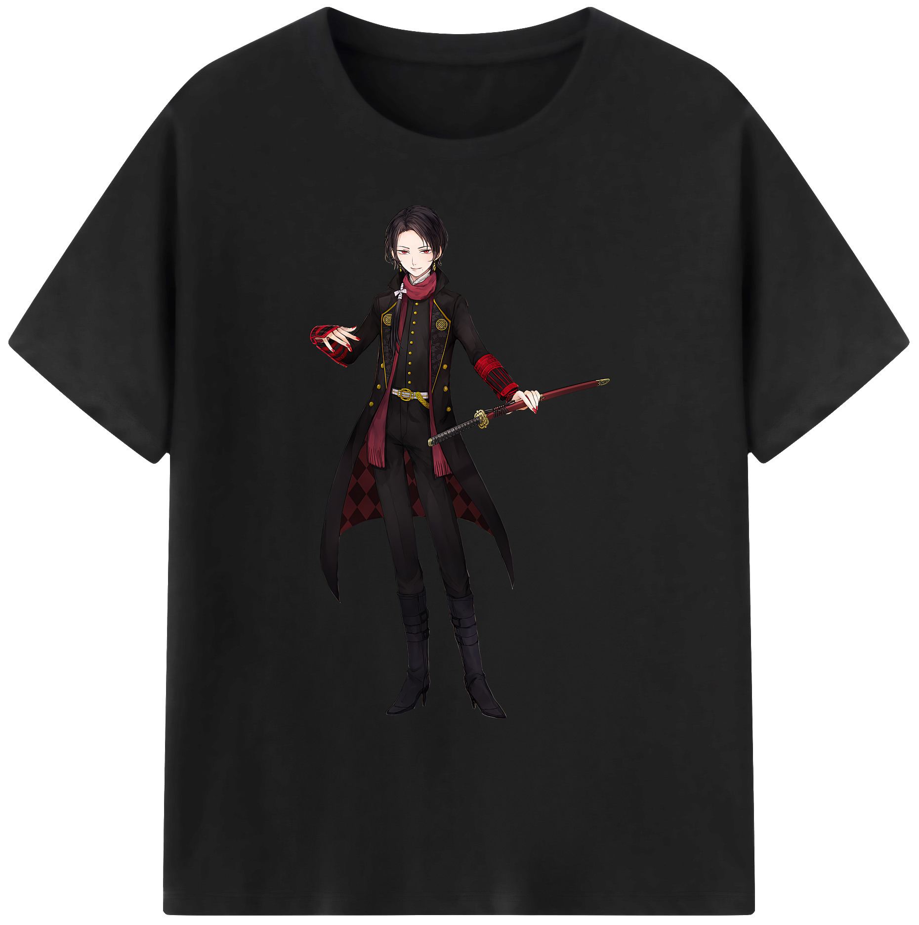 （画像用） 刀剣乱舞 Touken Ranbu 綿100％ メンズ半袖Tシャツ｜肌触りやわらか＆通気性