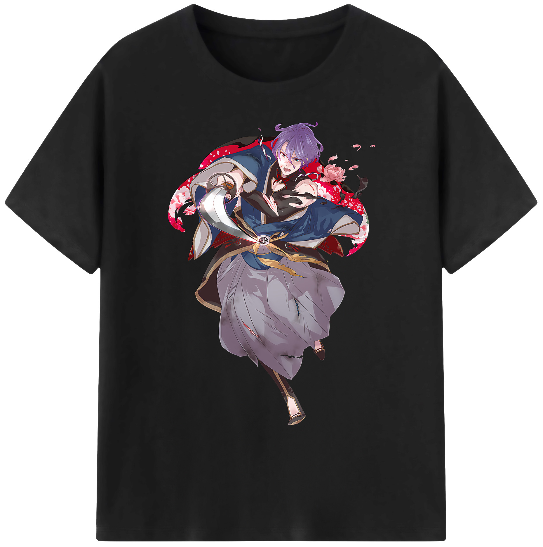 （画像用） 刀剣乱舞 Touken Ranbu 綿100％ メンズ半袖Tシャツ｜肌触りやわらか＆通気性