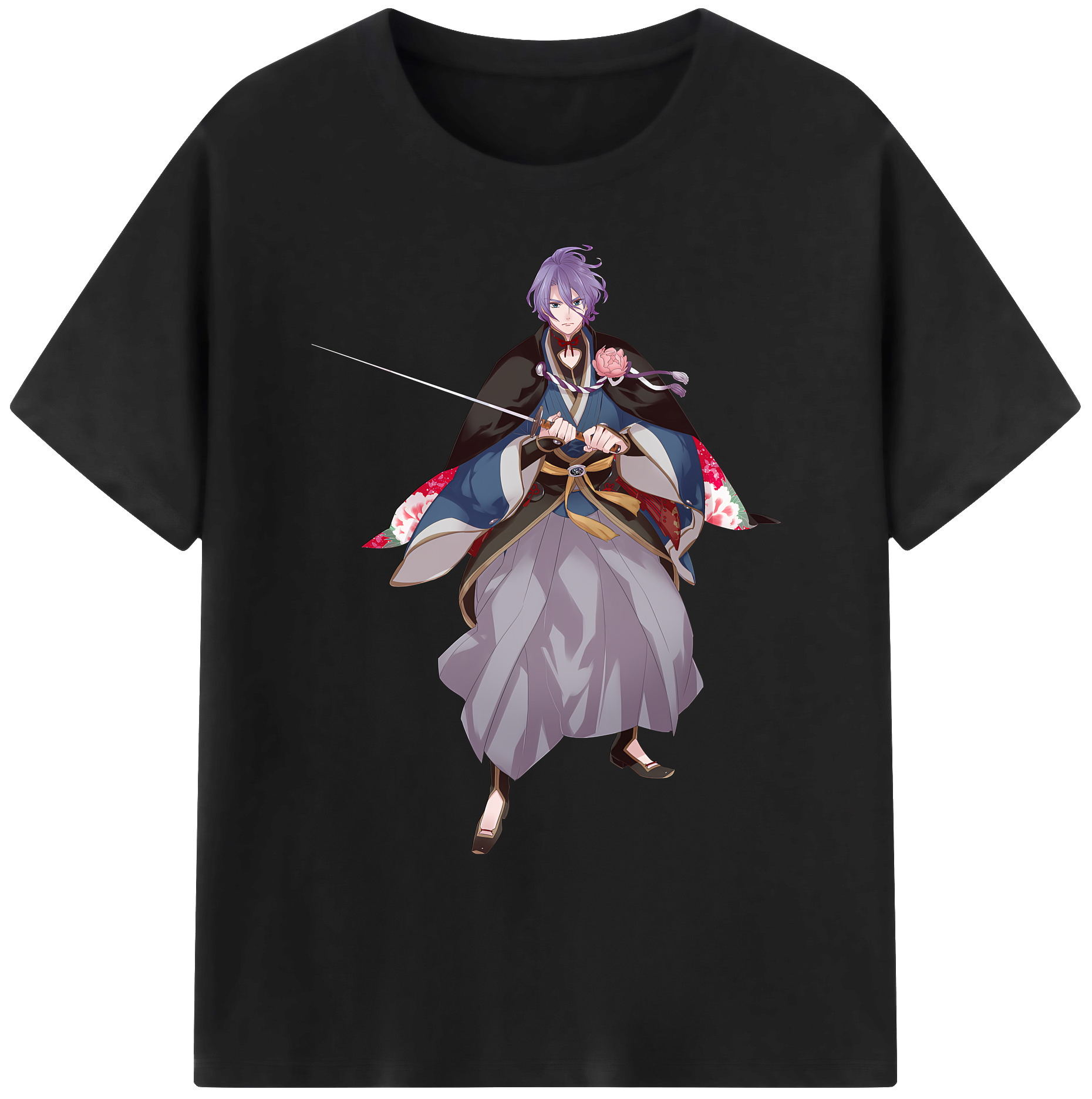 （画像用） 刀剣乱舞 Touken Ranbu 綿100％ メンズ半袖Tシャツ｜肌触りやわらか＆通気性