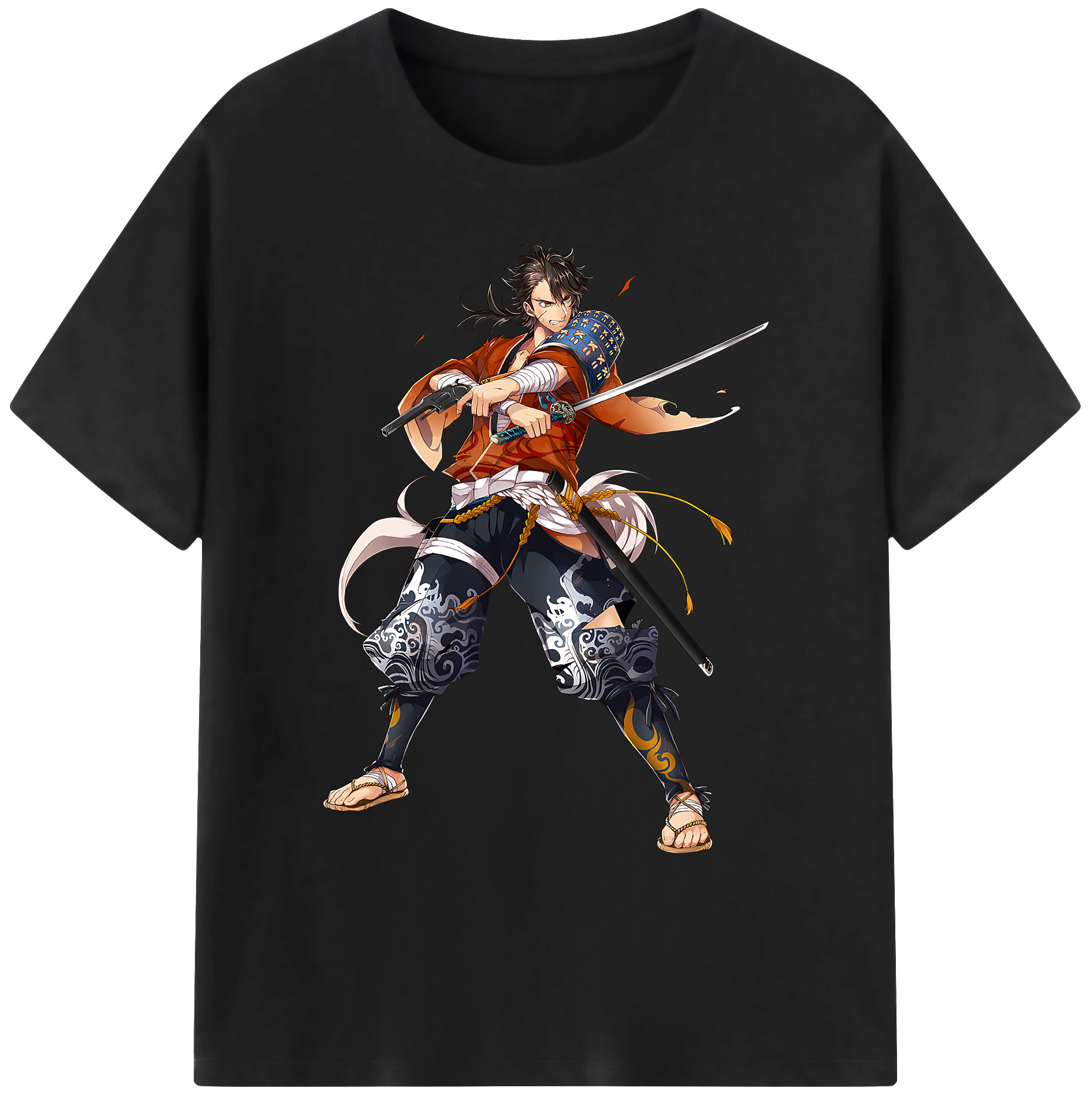 （画像用） 刀剣乱舞 Touken Ranbu 綿100％ メンズ半袖Tシャツ｜肌触りやわらか＆通気性