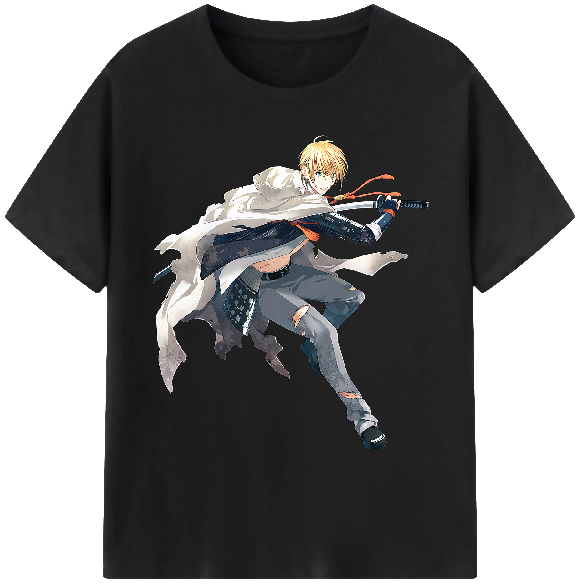 （画像用） 刀剣乱舞 Touken Ranbu 綿100％ メンズ半袖Tシャツ｜肌触りやわらか＆通気性
