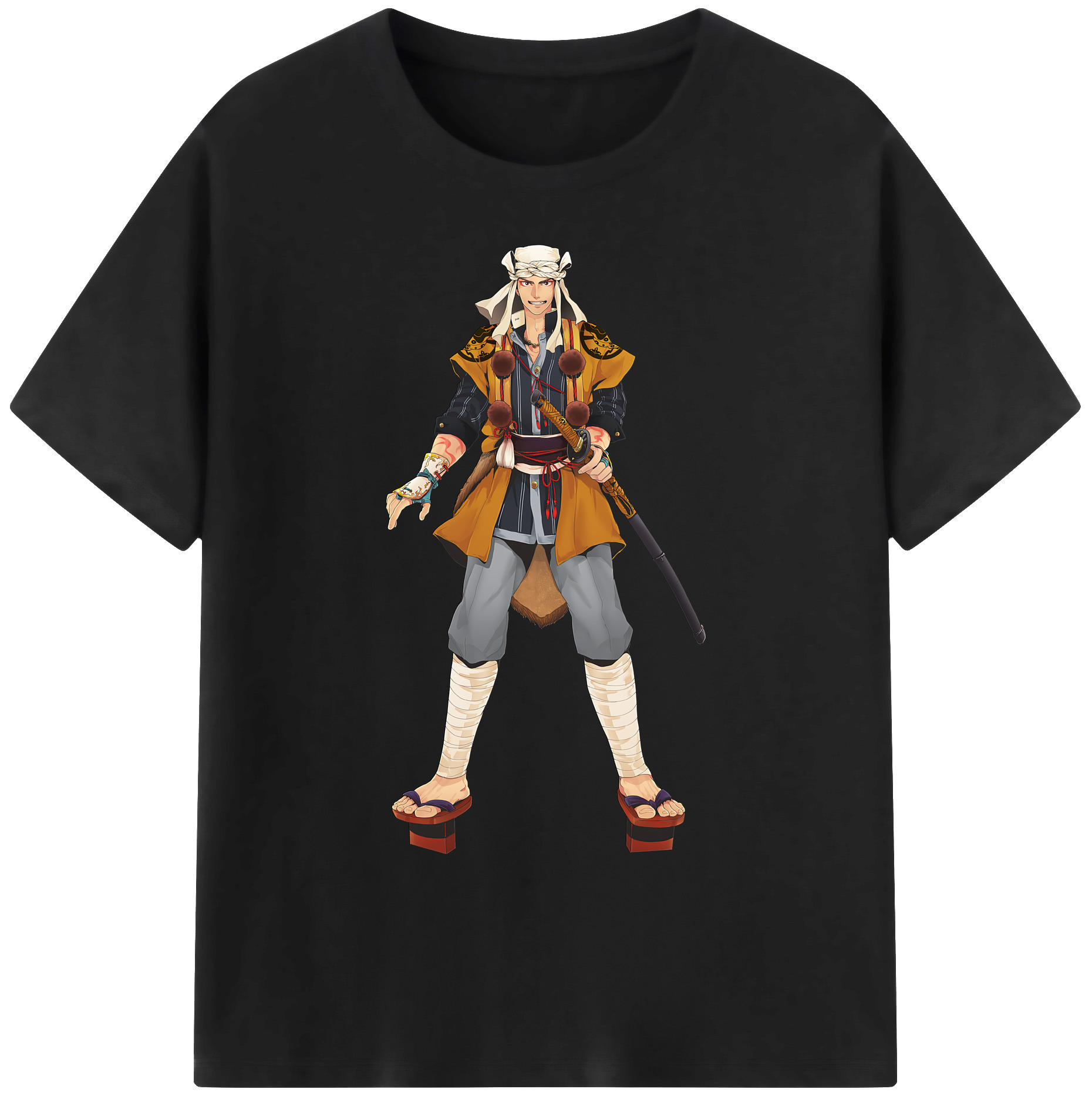 （画像用） 刀剣乱舞 Touken Ranbu 綿100％ メンズ半袖Tシャツ｜肌触りやわらか＆通気性