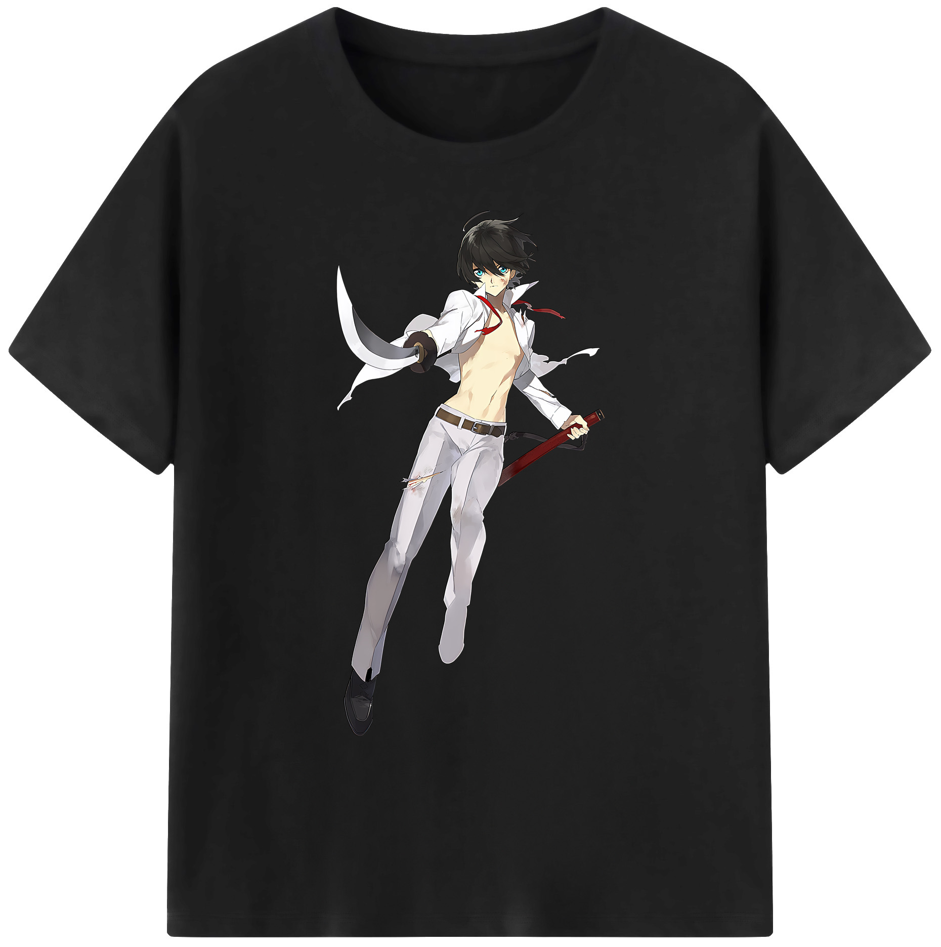 （画像用） 刀剣乱舞 Touken Ranbu 綿100％ メンズ半袖Tシャツ｜肌触りやわらか＆通気性