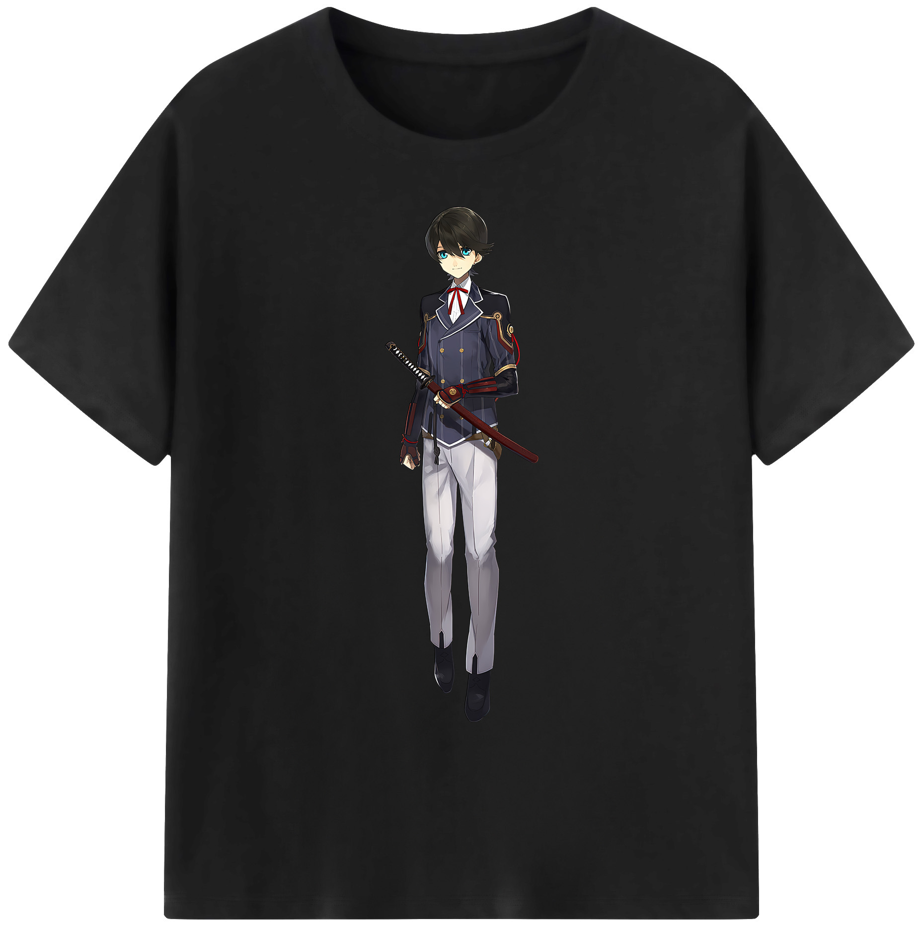 （画像用） 刀剣乱舞 Touken Ranbu 綿100％ メンズ半袖Tシャツ｜肌触りやわらか＆通気性