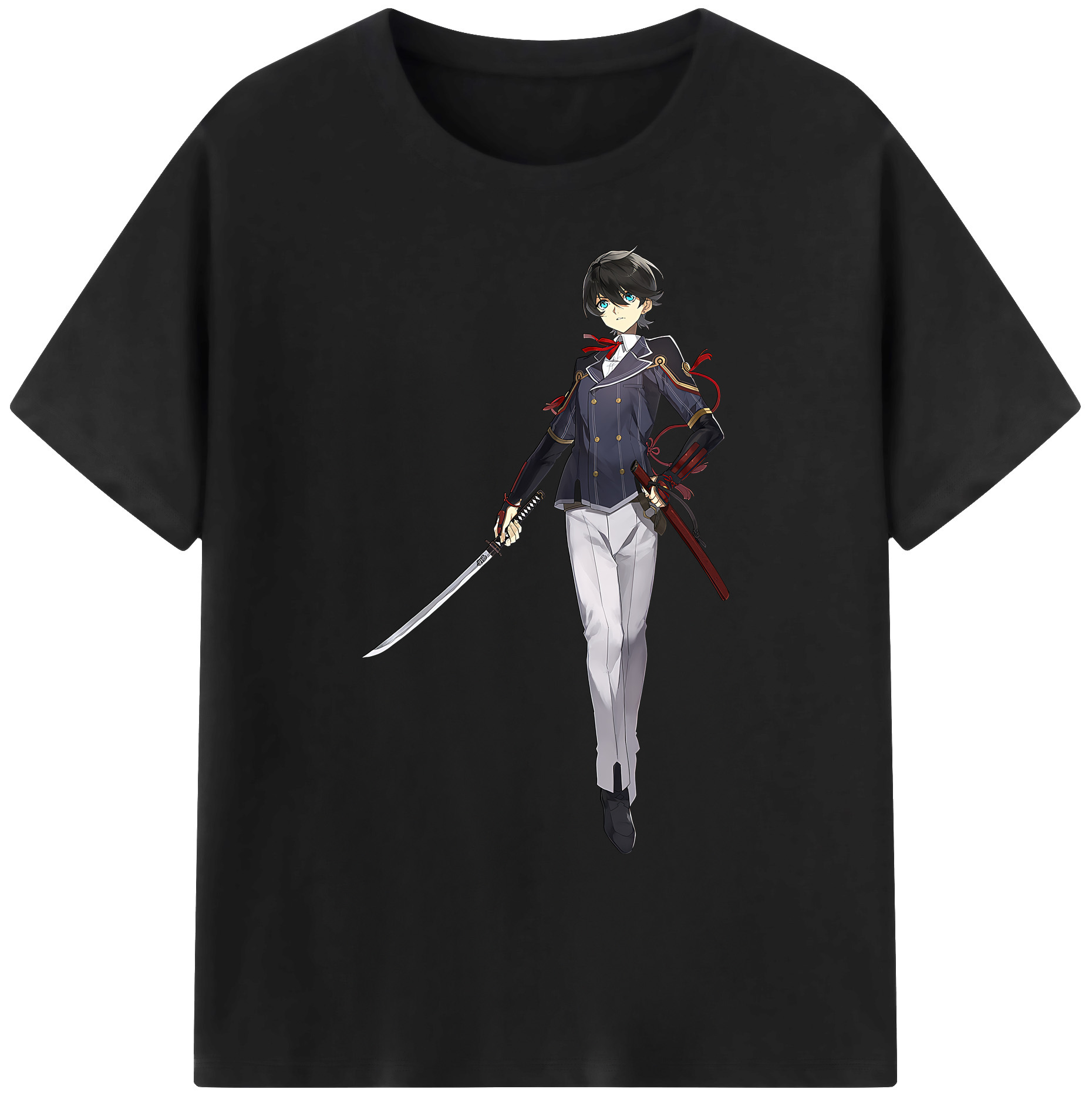 （画像用） 刀剣乱舞 Touken Ranbu 綿100％ メンズ半袖Tシャツ｜肌触りやわらか＆通気性