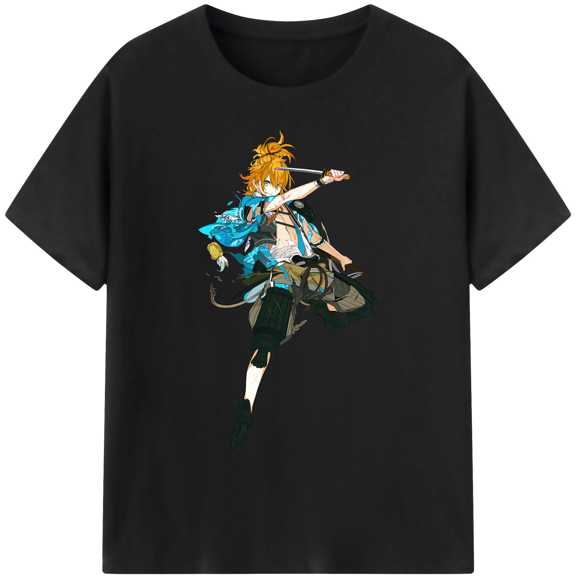 （画像用） 刀剣乱舞 Touken Ranbu 綿100％ メンズ半袖Tシャツ｜肌触りやわらか＆通気性