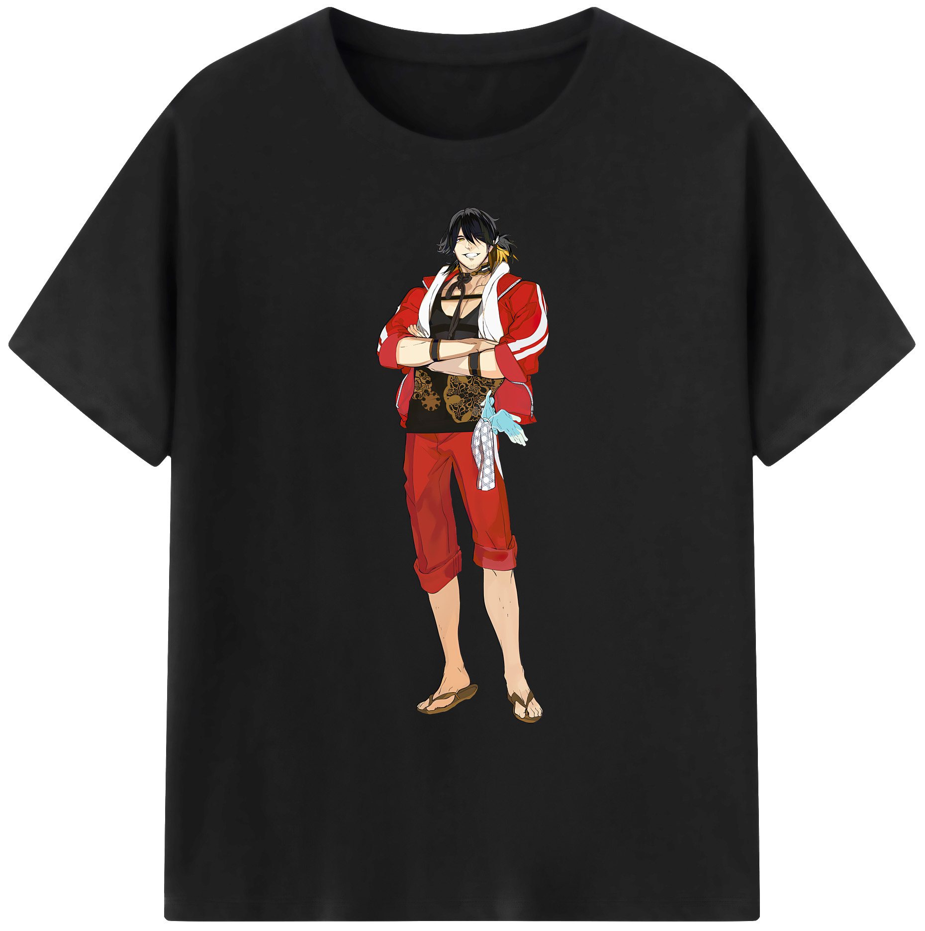 （画像用） 刀剣乱舞 Touken Ranbu 綿100％ メンズ半袖Tシャツ｜肌触りやわらか＆通気性