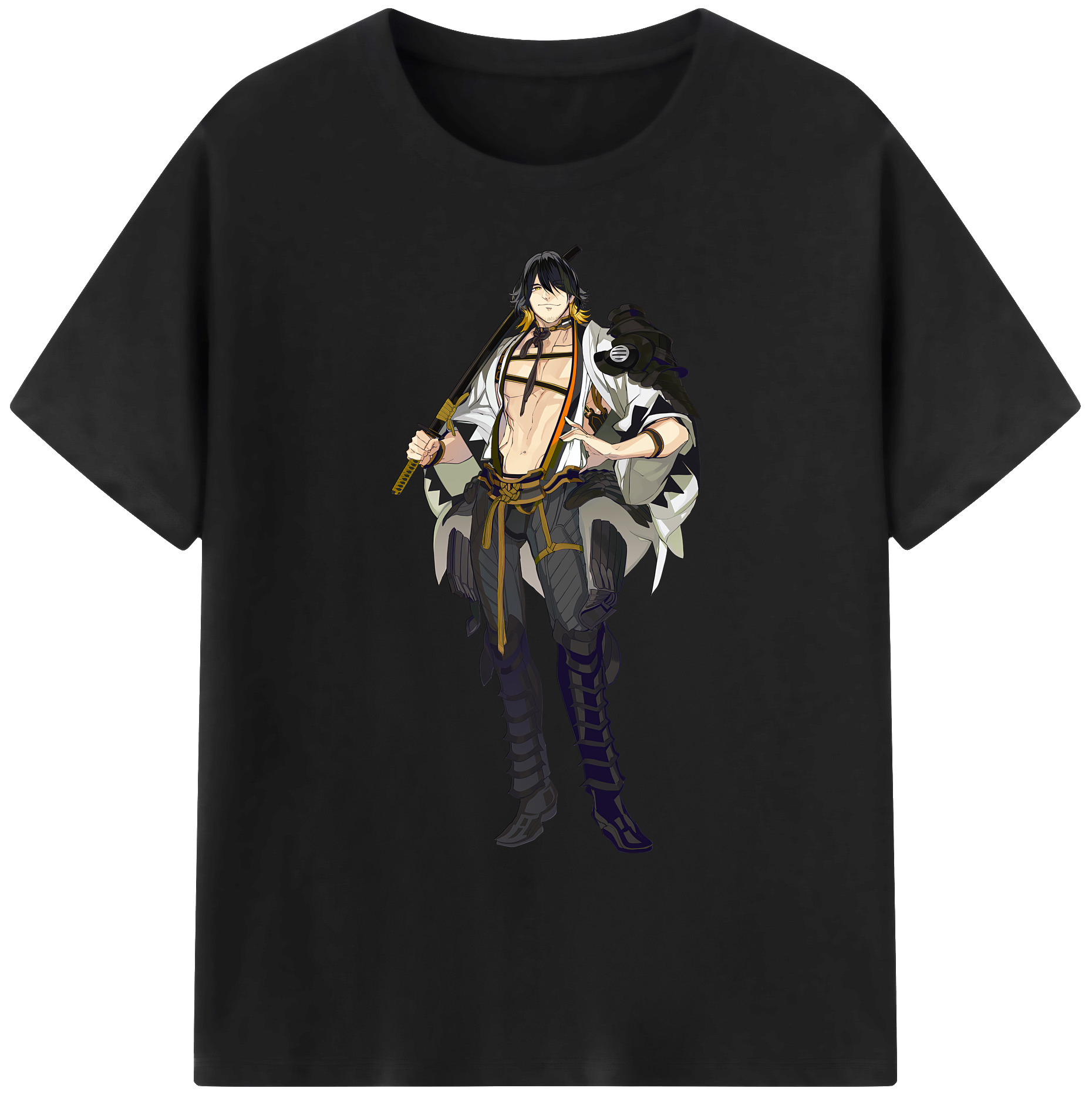 （画像用） 刀剣乱舞 Touken Ranbu 綿100％ メンズ半袖Tシャツ｜肌触りやわらか＆通気性