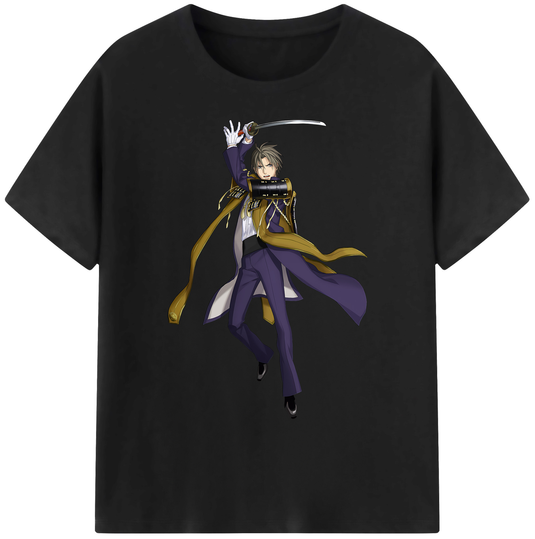 （画像用） 刀剣乱舞 Touken Ranbu 綿100％ メンズ半袖Tシャツ｜肌触りやわらか＆通気性