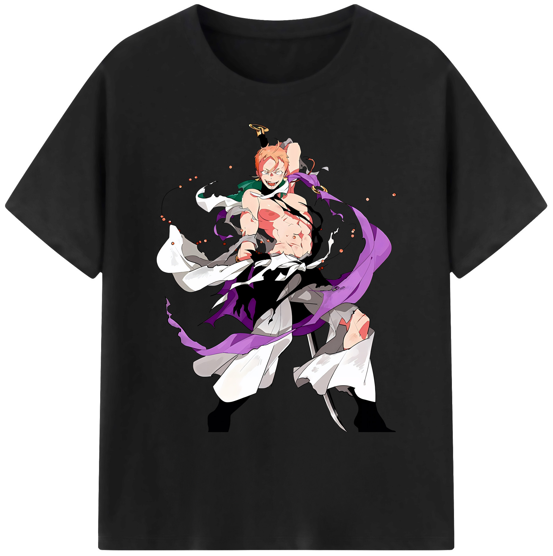 （画像用） 刀剣乱舞 Touken Ranbu 綿100％ メンズ半袖Tシャツ｜肌触りやわらか＆通気性