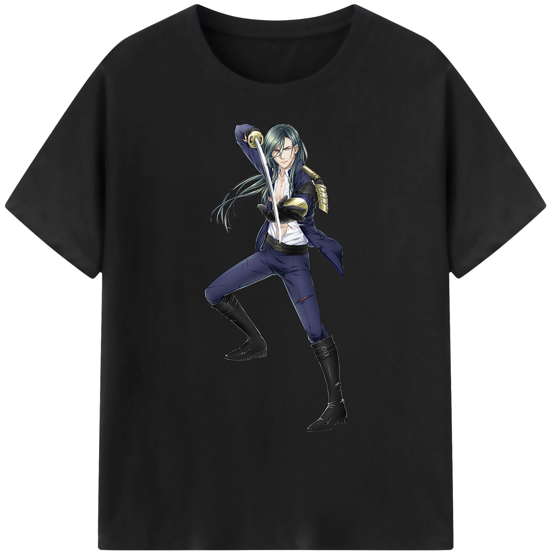 （画像用） 刀剣乱舞 Touken Ranbu 綿100％ メンズ半袖Tシャツ｜肌触りやわらか＆通気性