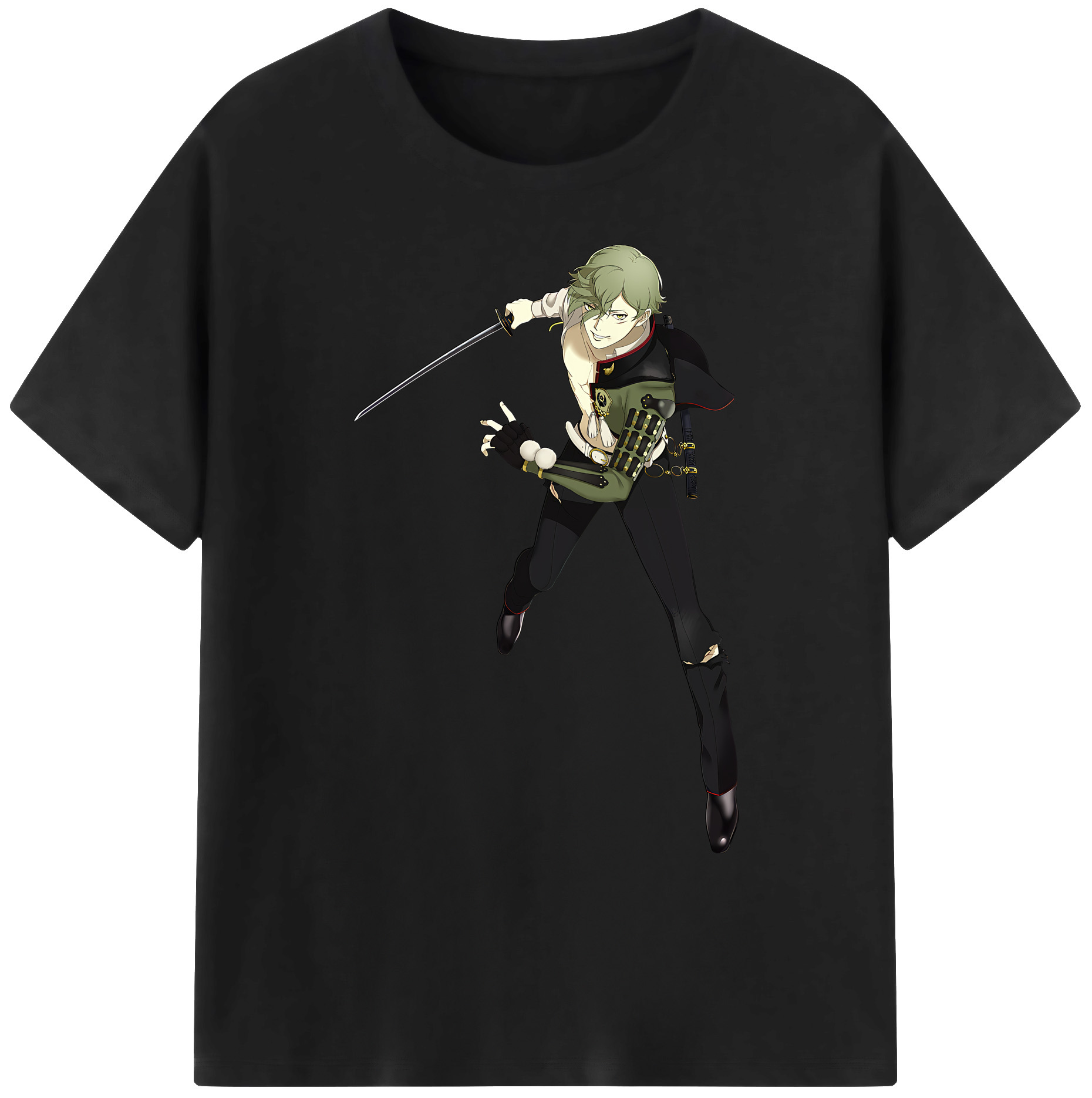 （画像用） 刀剣乱舞 Touken Ranbu 綿100％ メンズ半袖Tシャツ｜肌触りやわらか＆通気性