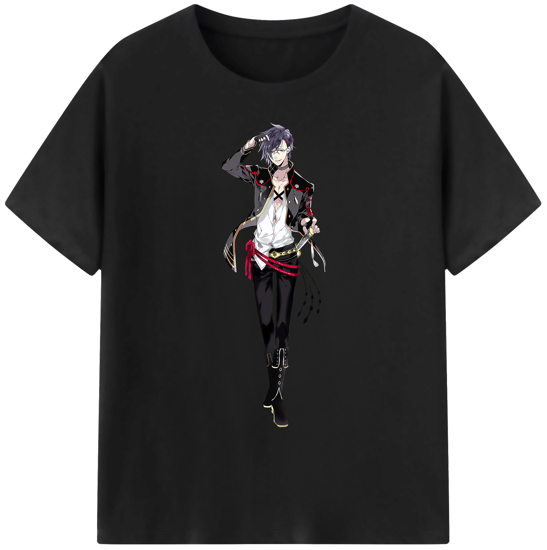 （画像用） 刀剣乱舞 Touken Ranbu 綿100％ メンズ半袖Tシャツ｜肌触りやわらか＆通気性