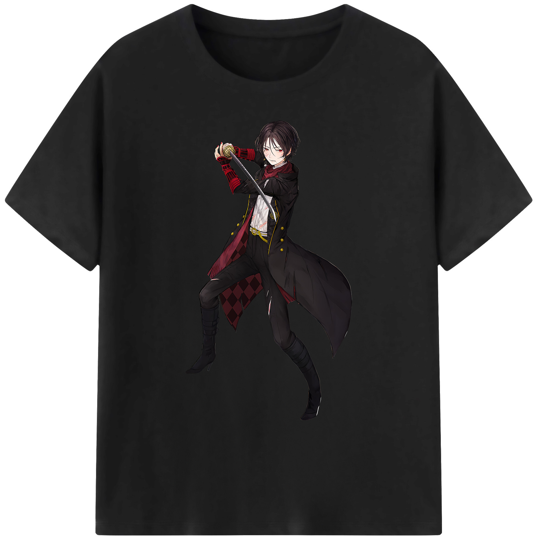 （画像用） 刀剣乱舞 Touken Ranbu 綿100％ メンズ半袖Tシャツ｜肌触りやわらか＆通気性