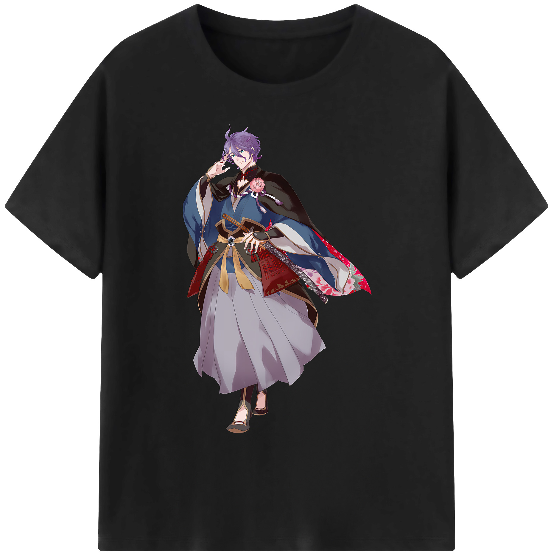 （画像用） 刀剣乱舞 Touken Ranbu 綿100％ メンズ半袖Tシャツ｜肌触りやわらか＆通気性