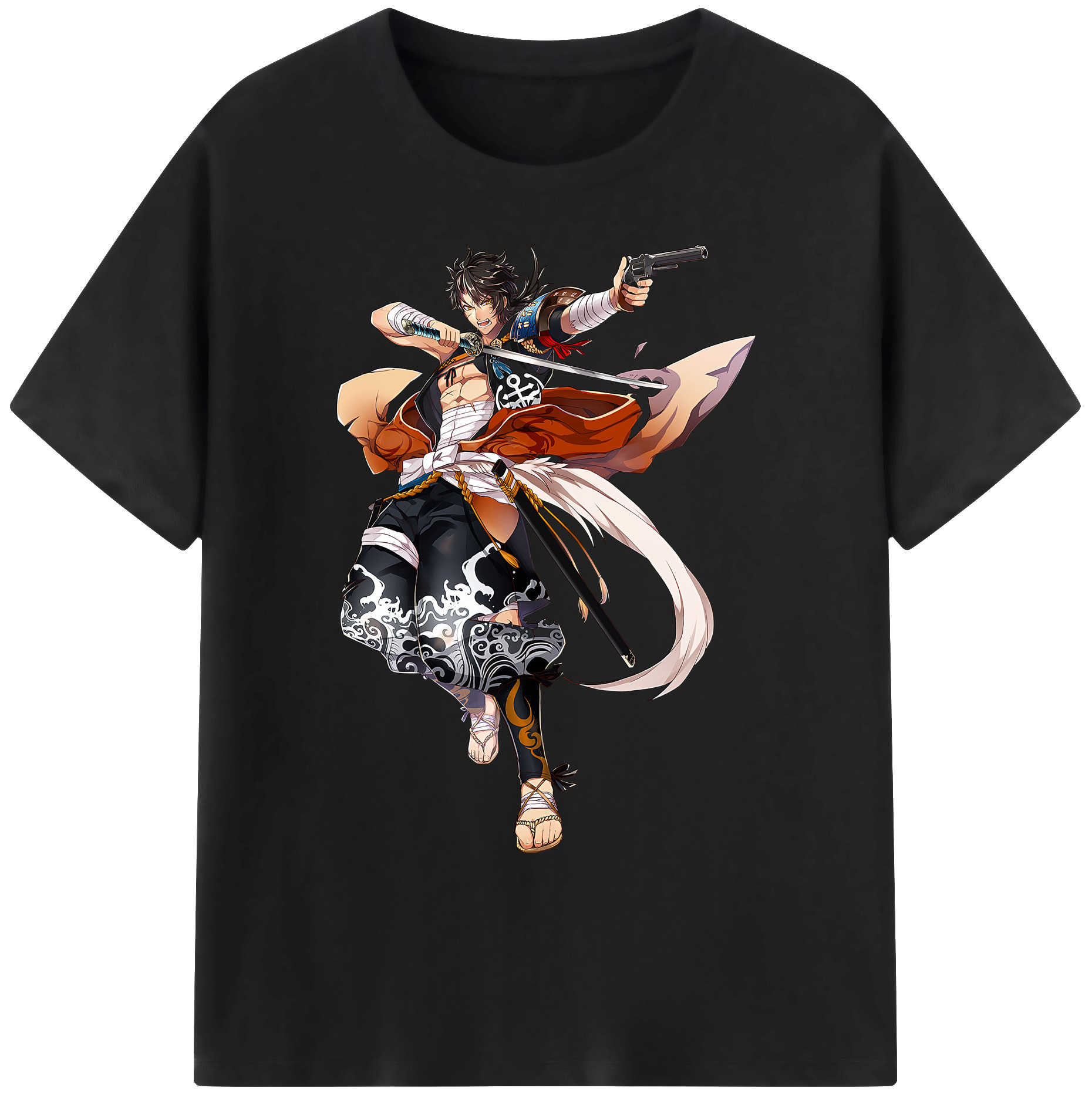 （画像用） 刀剣乱舞 Touken Ranbu 綿100％ メンズ半袖Tシャツ｜肌触りやわらか＆通気性