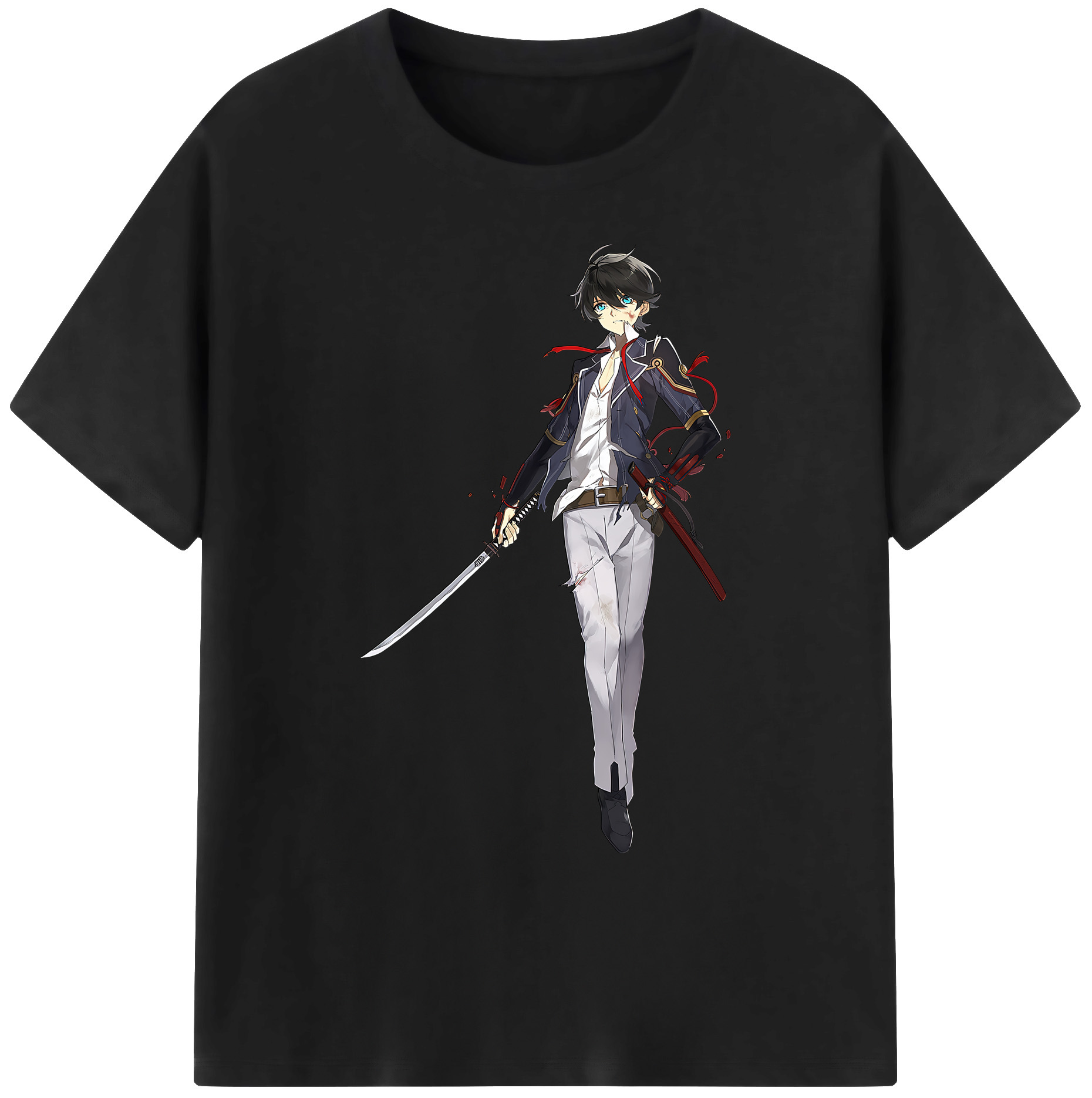（画像用） 刀剣乱舞 Touken Ranbu 綿100％ メンズ半袖Tシャツ｜肌触りやわらか＆通気性