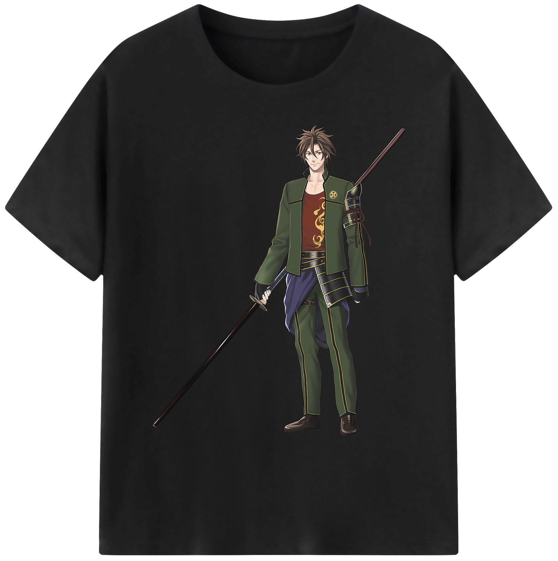 （画像用） 刀剣乱舞 Touken Ranbu 綿100％ メンズ半袖Tシャツ｜肌触りやわらか＆通気性
