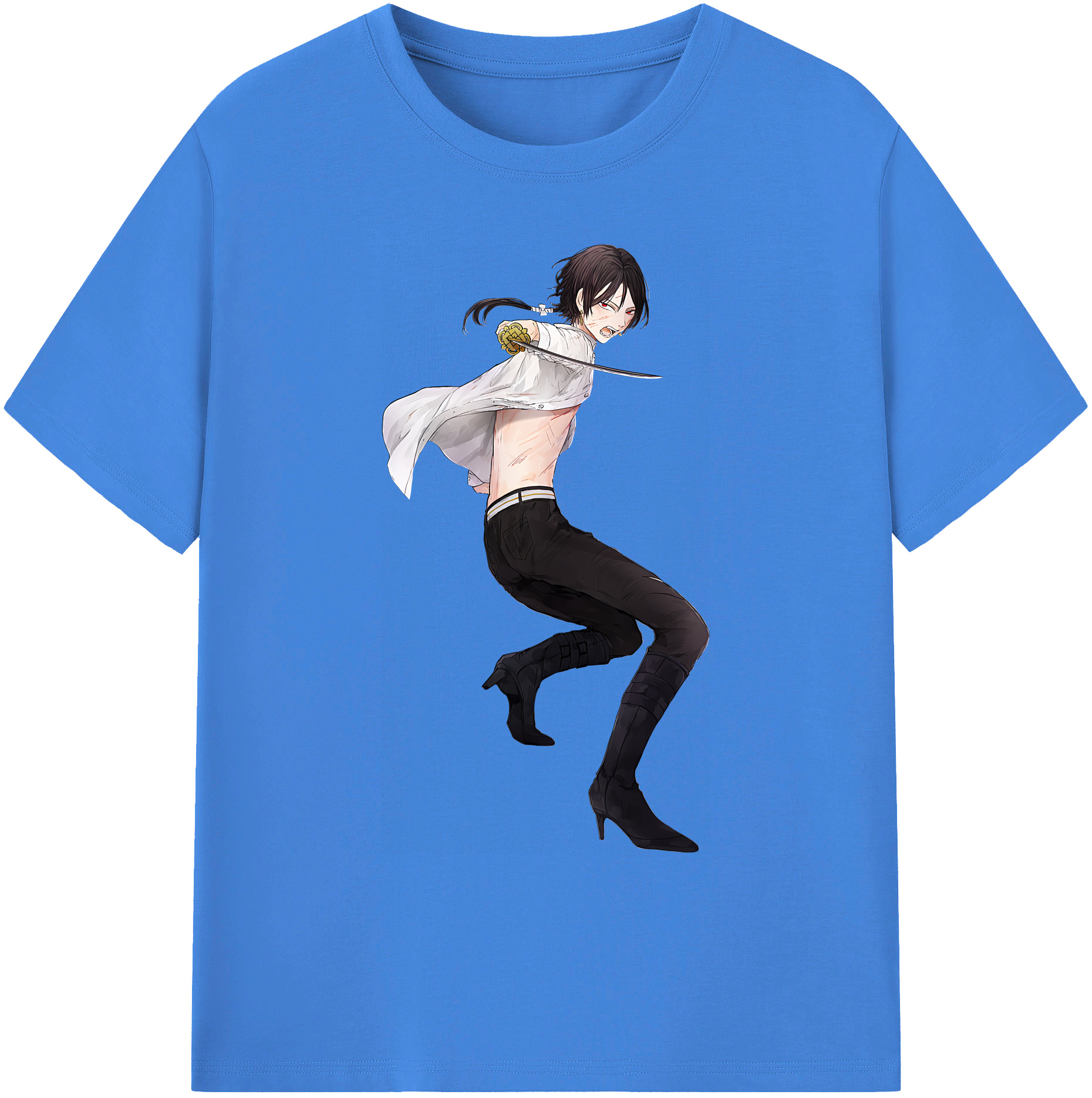 （画像用） 刀剣乱舞 Touken Ranbu 綿100％ メンズ半袖Tシャツ｜肌触りやわらか＆通気性