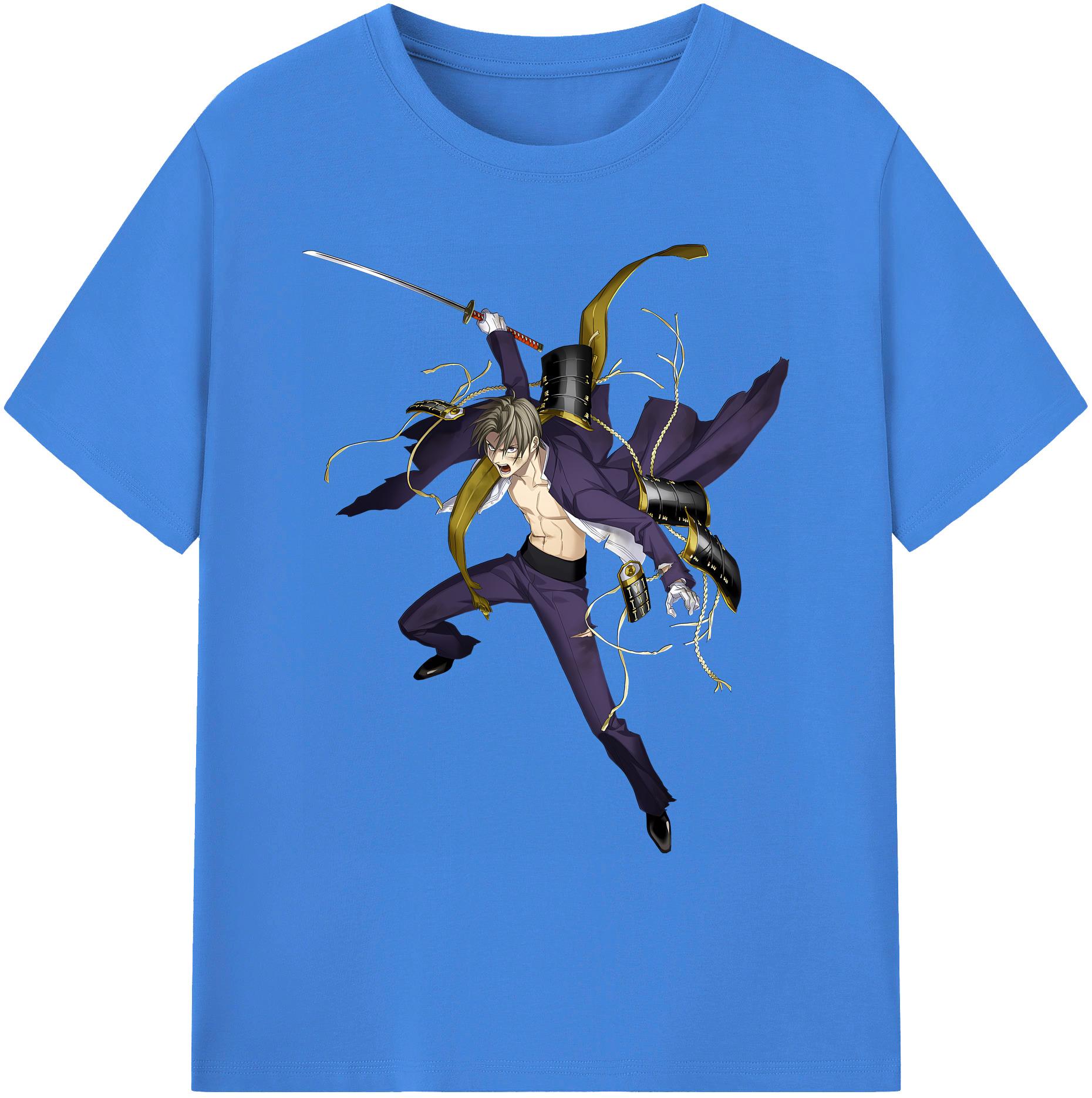 （画像用） 刀剣乱舞 Touken Ranbu 綿100％ メンズ半袖Tシャツ｜肌触りやわらか＆通気性