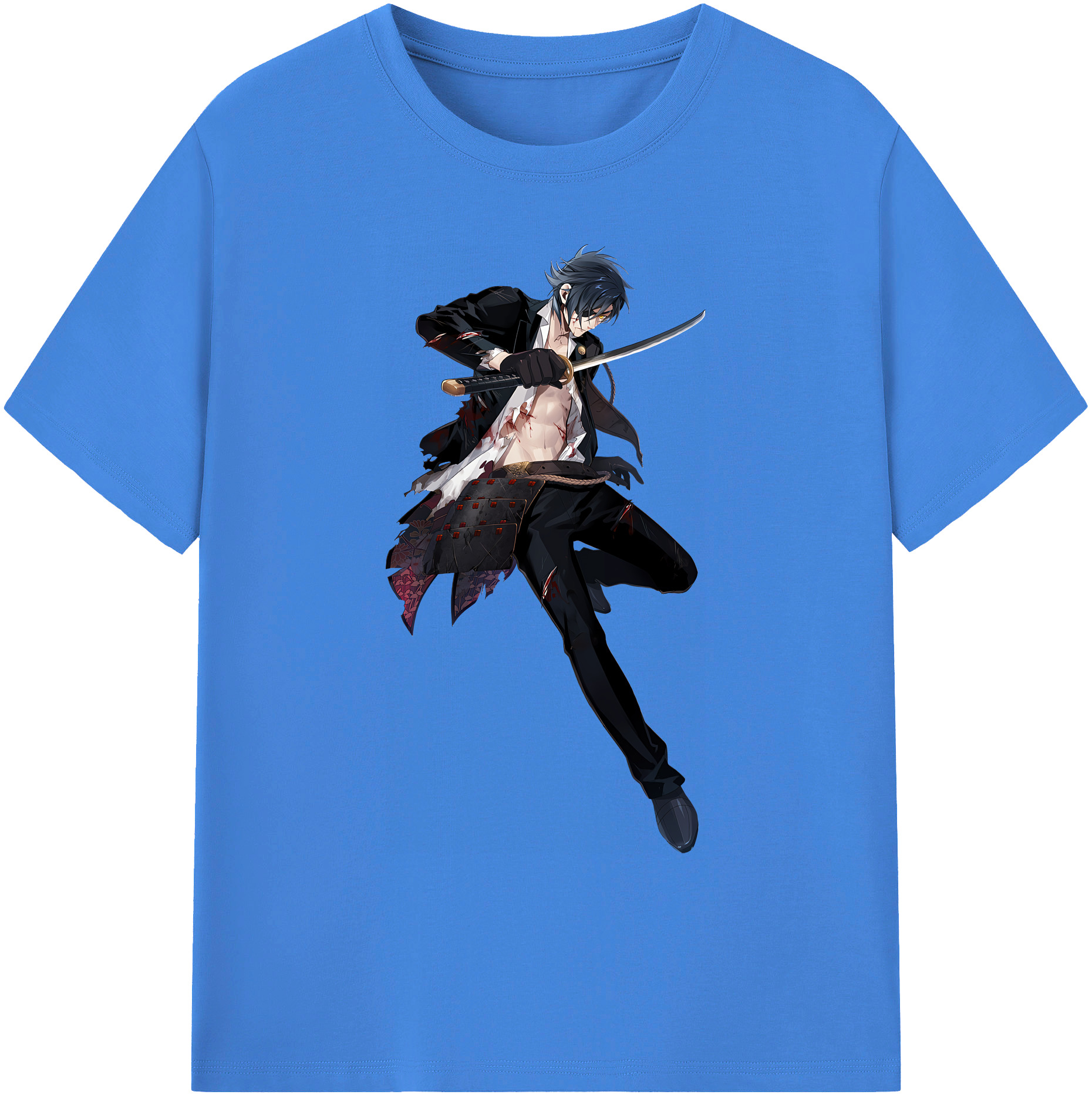 （画像用） 刀剣乱舞 Touken Ranbu 綿100％ メンズ半袖Tシャツ｜肌触りやわらか＆通気性