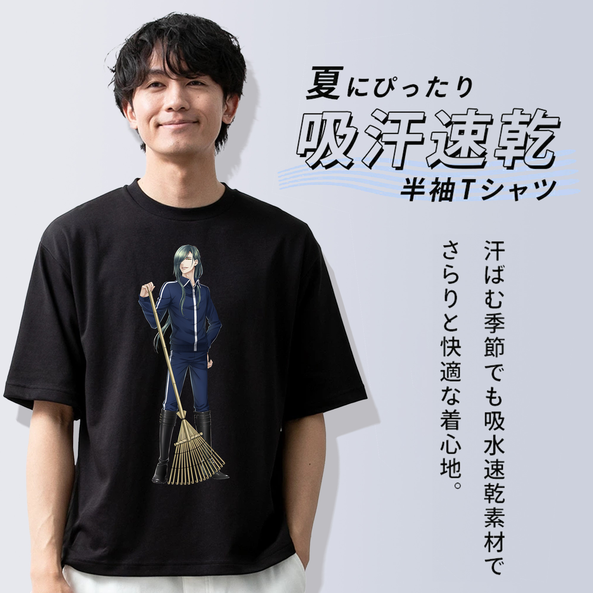 刀剣乱舞 Touken Ranbu 綿100％ メンズ半袖Tシャツ｜肌触りやわらか＆通気性