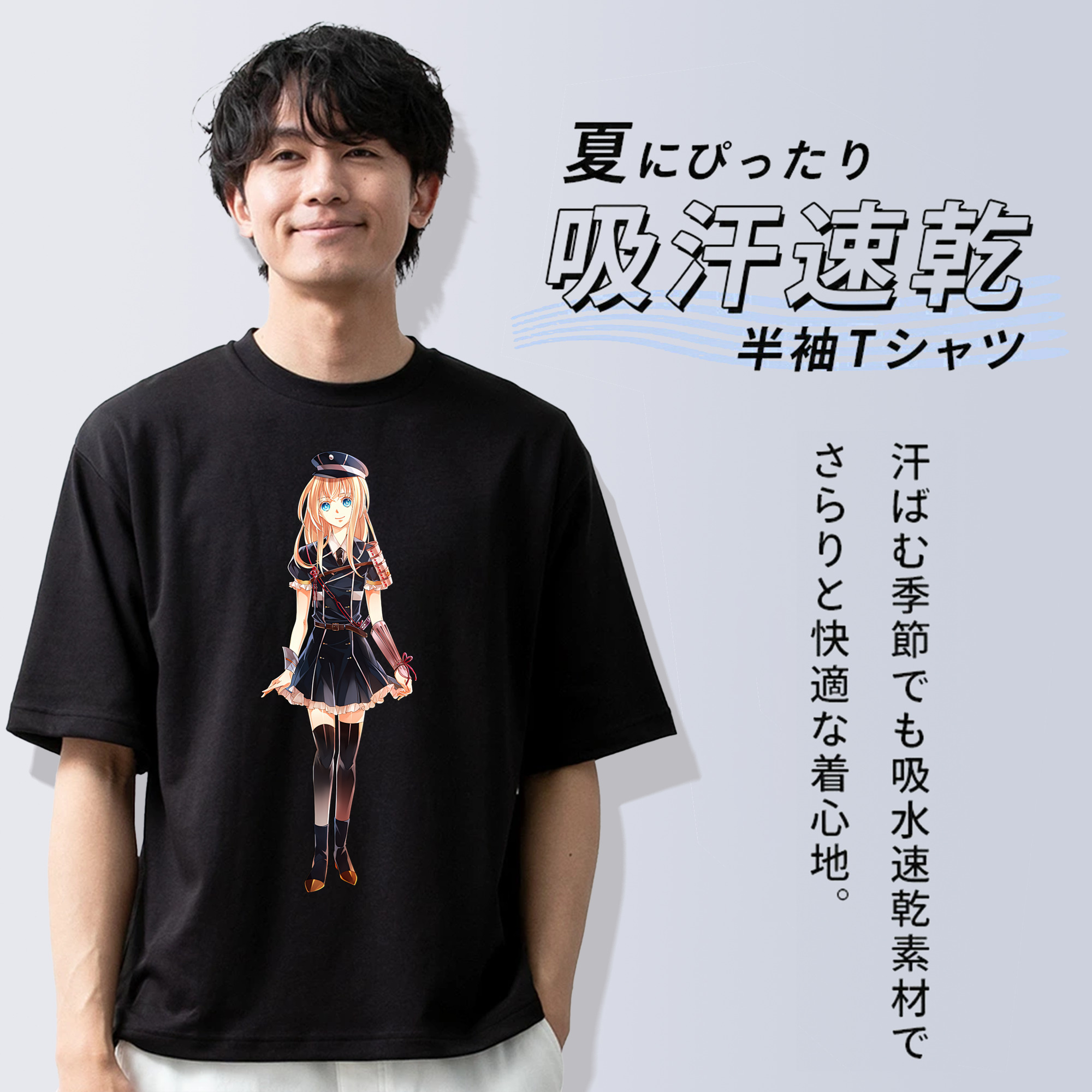 刀剣乱舞 Touken Ranbu 綿100％ メンズ半袖Tシャツ｜肌触りやわらか＆通気性