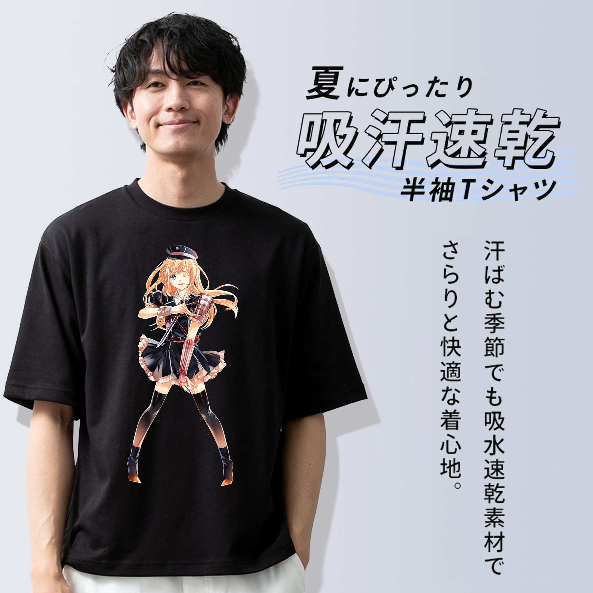 刀剣乱舞 Touken Ranbu 綿100％ メンズ半袖Tシャツ｜肌触りやわらか＆通気性