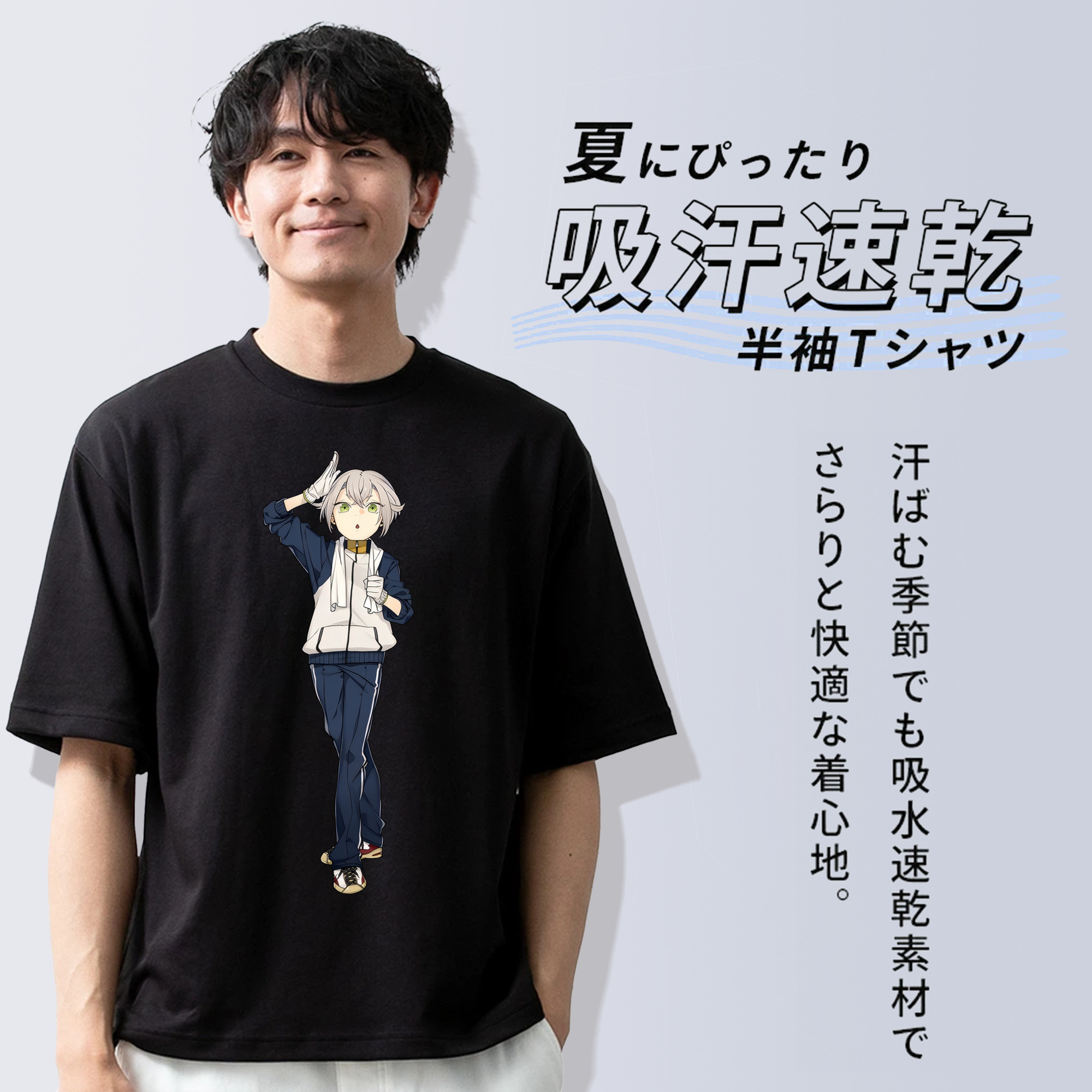 刀剣乱舞 Touken Ranbu 綿100％ メンズ半袖Tシャツ｜肌触りやわらか＆通気性