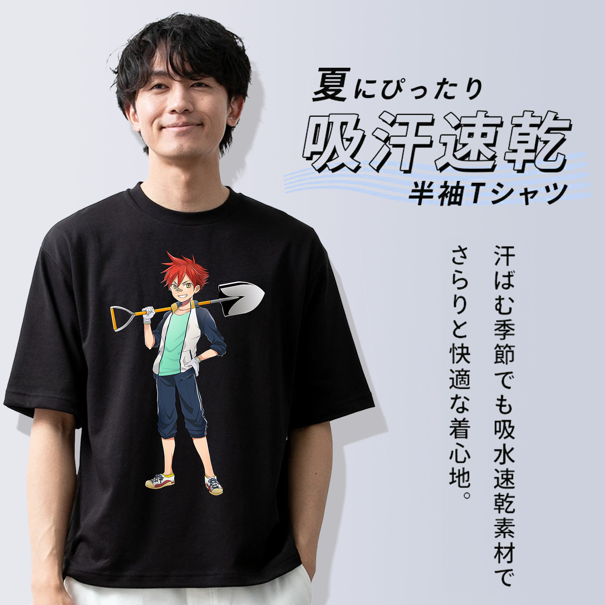 刀剣乱舞 Touken Ranbu 綿100％ メンズ半袖Tシャツ｜肌触りやわらか＆通気性