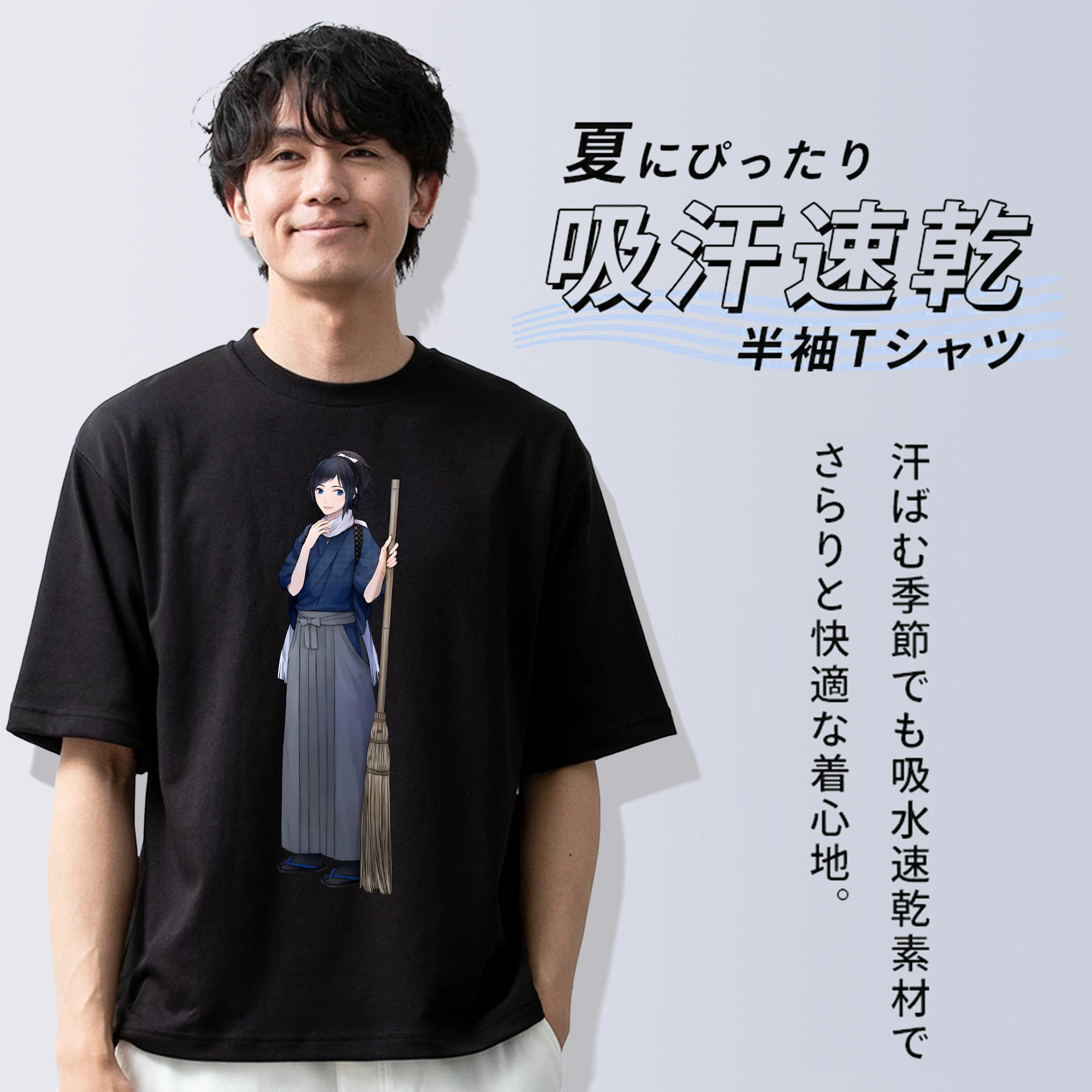 刀剣乱舞 Touken Ranbu 綿100％ メンズ半袖Tシャツ｜肌触りやわらか＆通気性