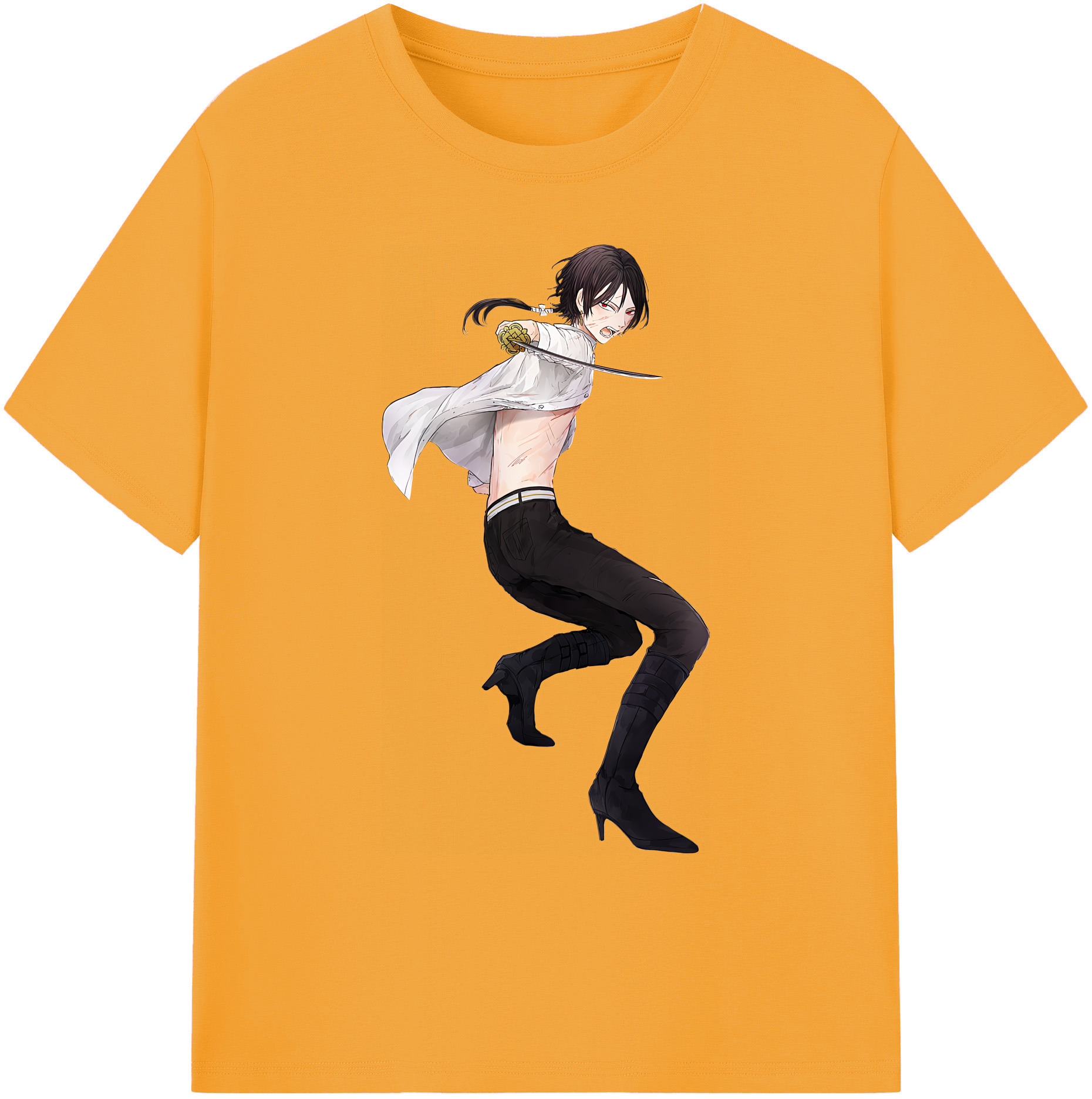 （画像用） 刀剣乱舞 Touken Ranbu 綿100％ メンズ半袖Tシャツ｜肌触りやわらか＆通気性