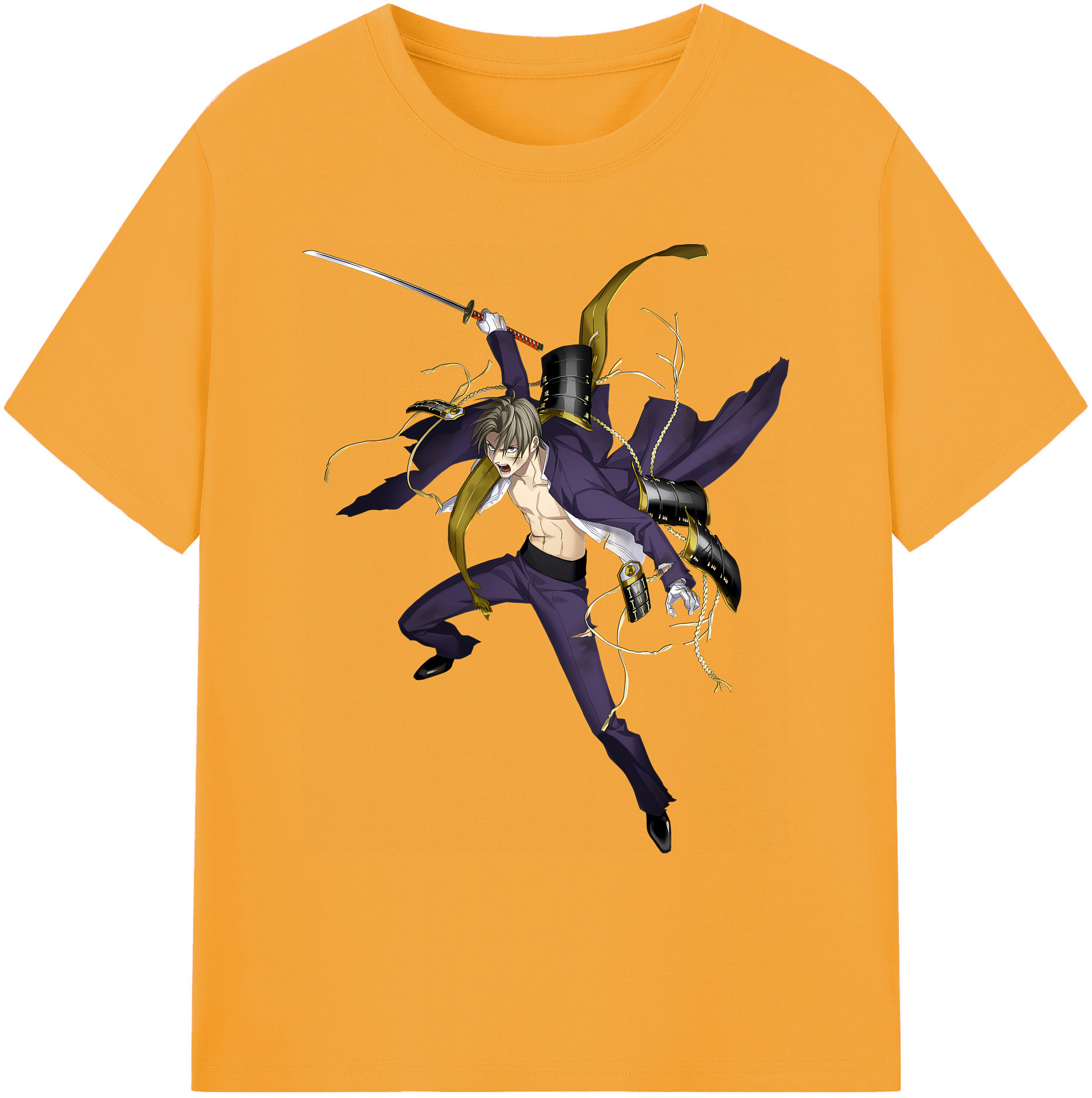 （画像用） 刀剣乱舞 Touken Ranbu 綿100％ メンズ半袖Tシャツ｜肌触りやわらか＆通気性