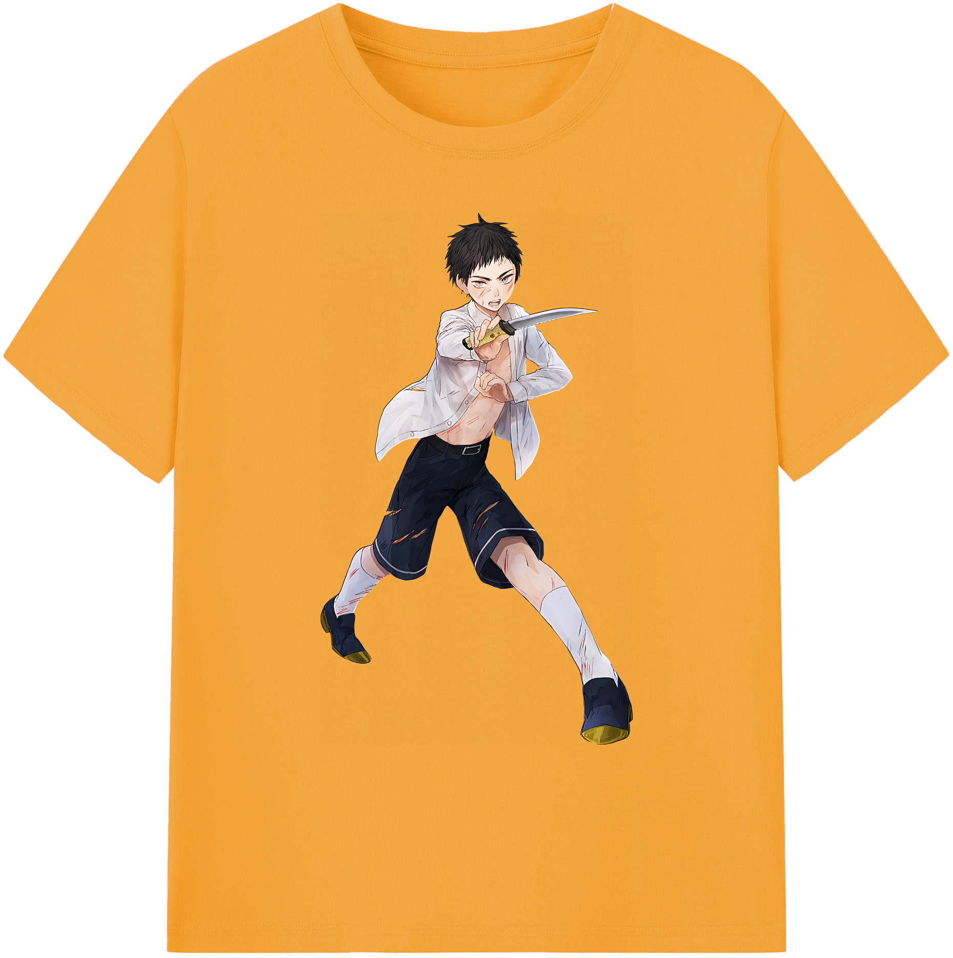 （画像用） 刀剣乱舞 Touken Ranbu 綿100％ メンズ半袖Tシャツ｜肌触りやわらか＆通気性
