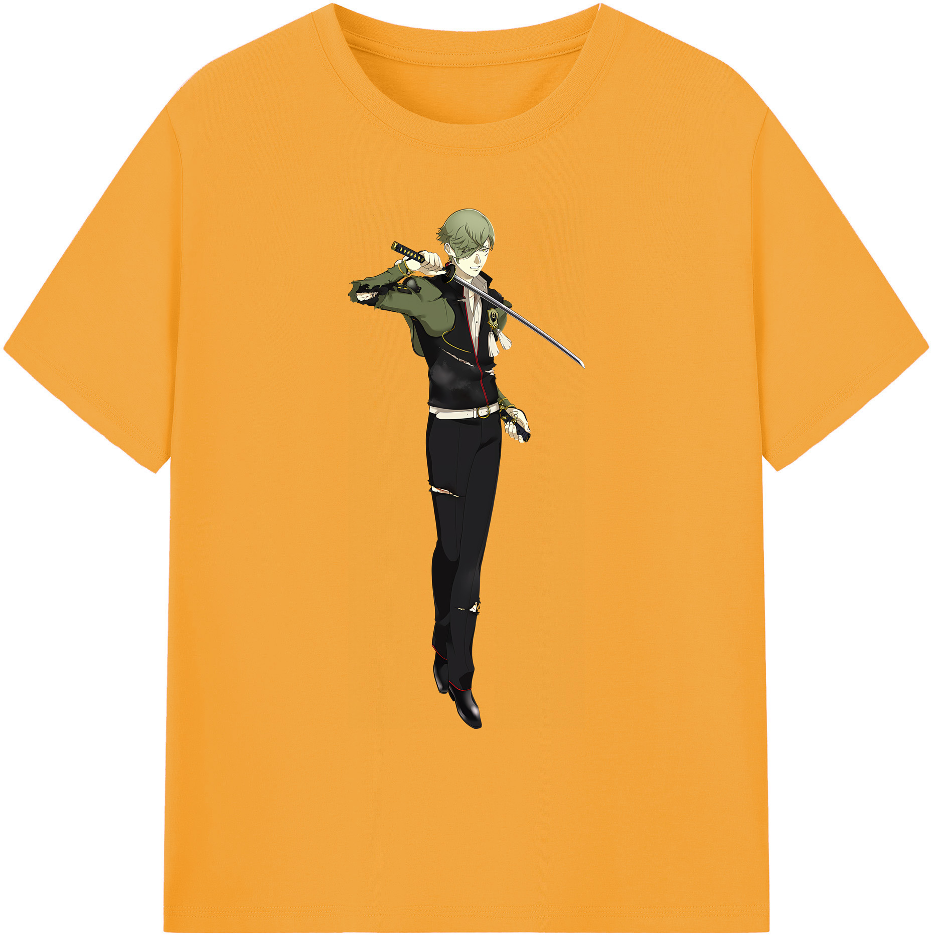 （画像用） 刀剣乱舞 Touken Ranbu 綿100％ メンズ半袖Tシャツ｜肌触りやわらか＆通気性