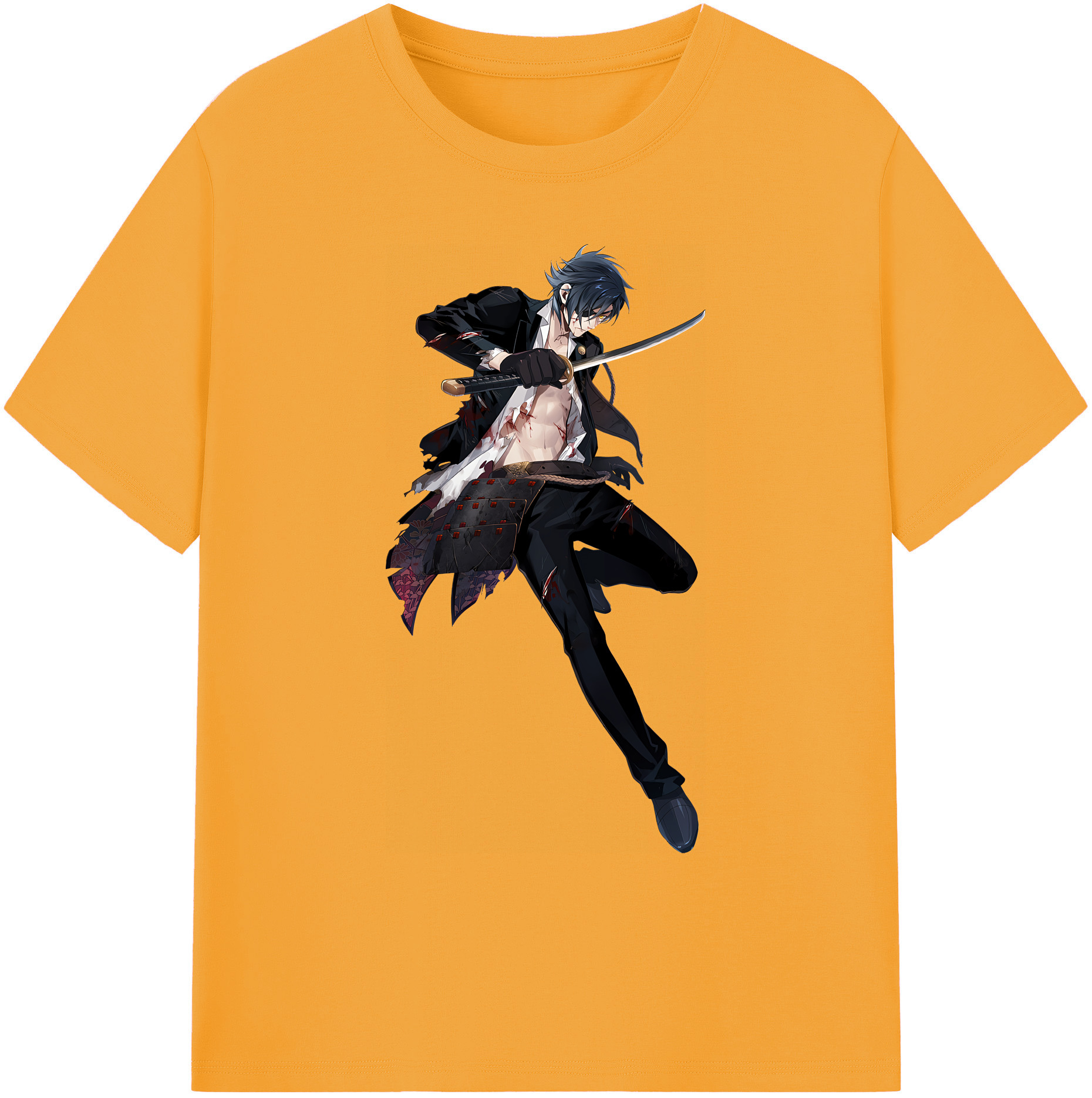 （画像用） 刀剣乱舞 Touken Ranbu 綿100％ メンズ半袖Tシャツ｜肌触りやわらか＆通気性