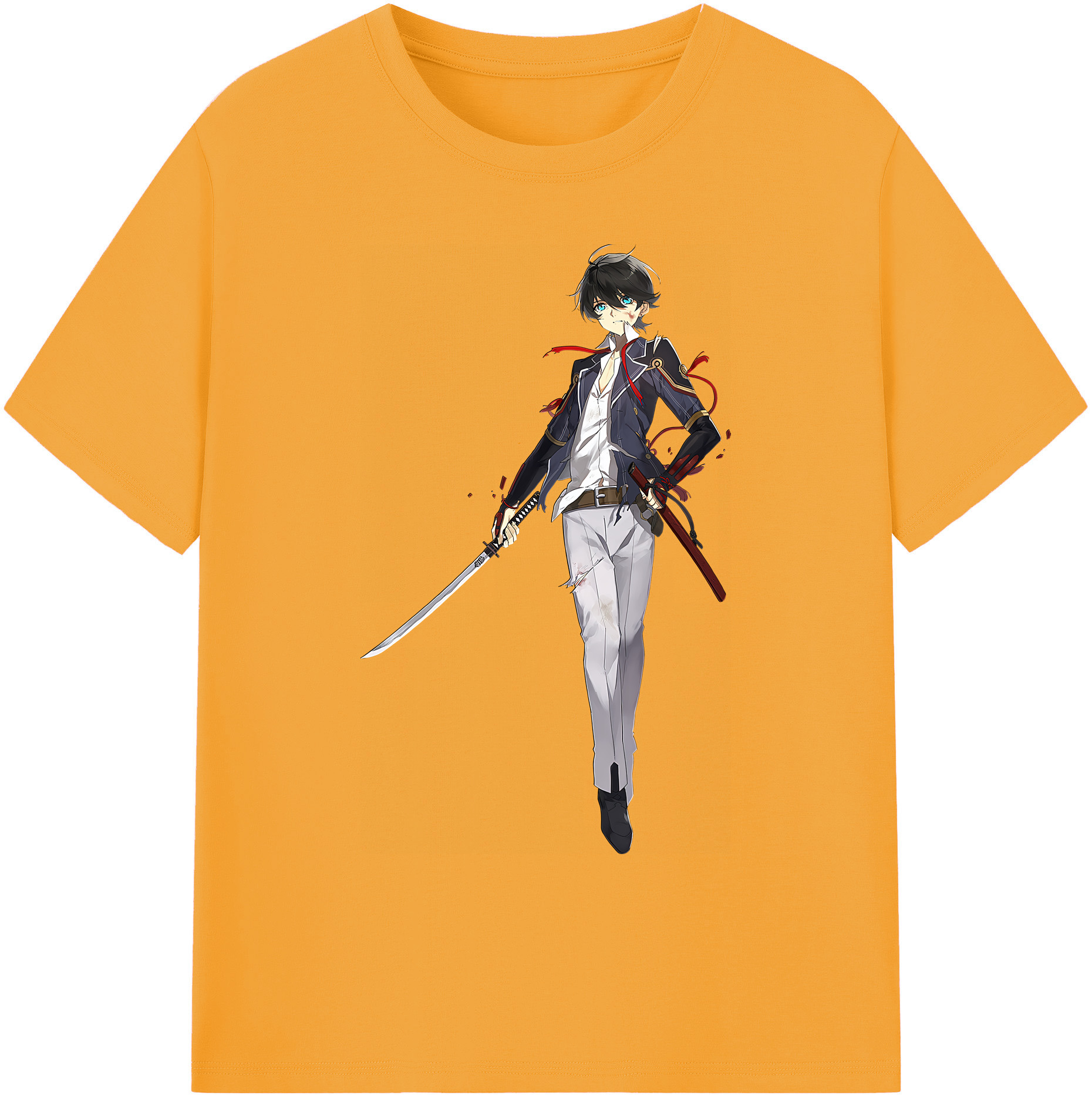 （画像用） 刀剣乱舞 Touken Ranbu 綿100％ メンズ半袖Tシャツ｜肌触りやわらか＆通気性