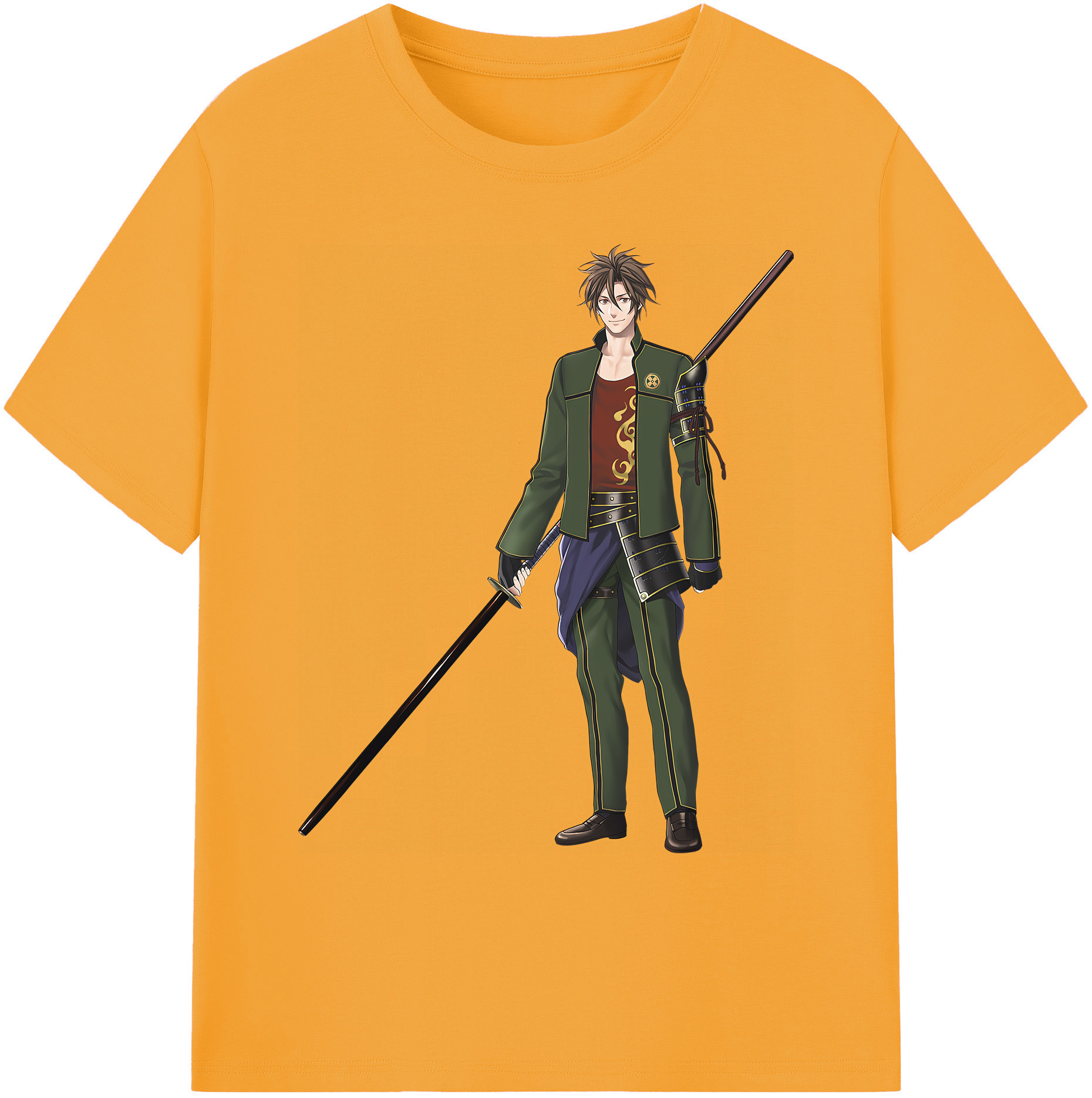 （画像用） 刀剣乱舞 Touken Ranbu 綿100％ メンズ半袖Tシャツ｜肌触りやわらか＆通気性