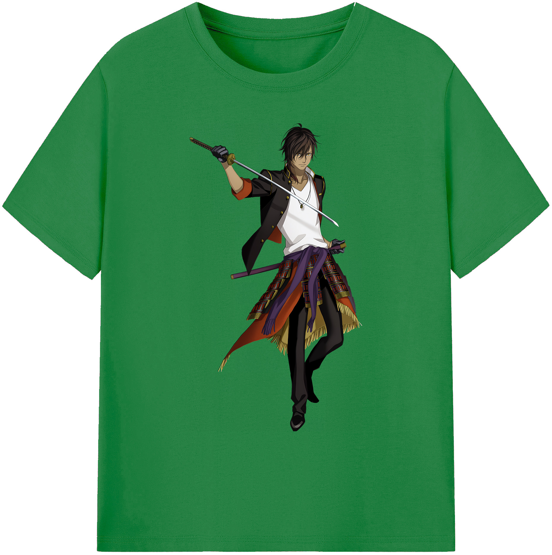 （画像用） 刀剣乱舞 Touken Ranbu 綿100％ メンズ半袖Tシャツ｜肌触りやわらか＆通気性