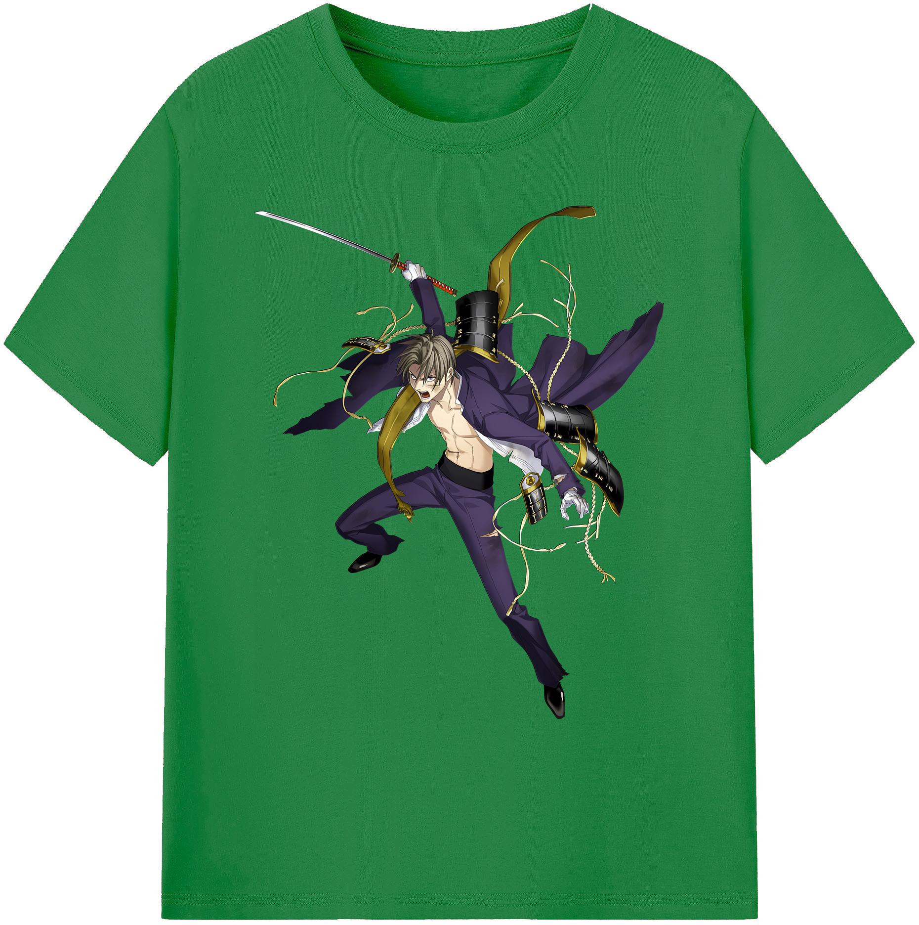 （画像用） 刀剣乱舞 Touken Ranbu 綿100％ メンズ半袖Tシャツ｜肌触りやわらか＆通気性