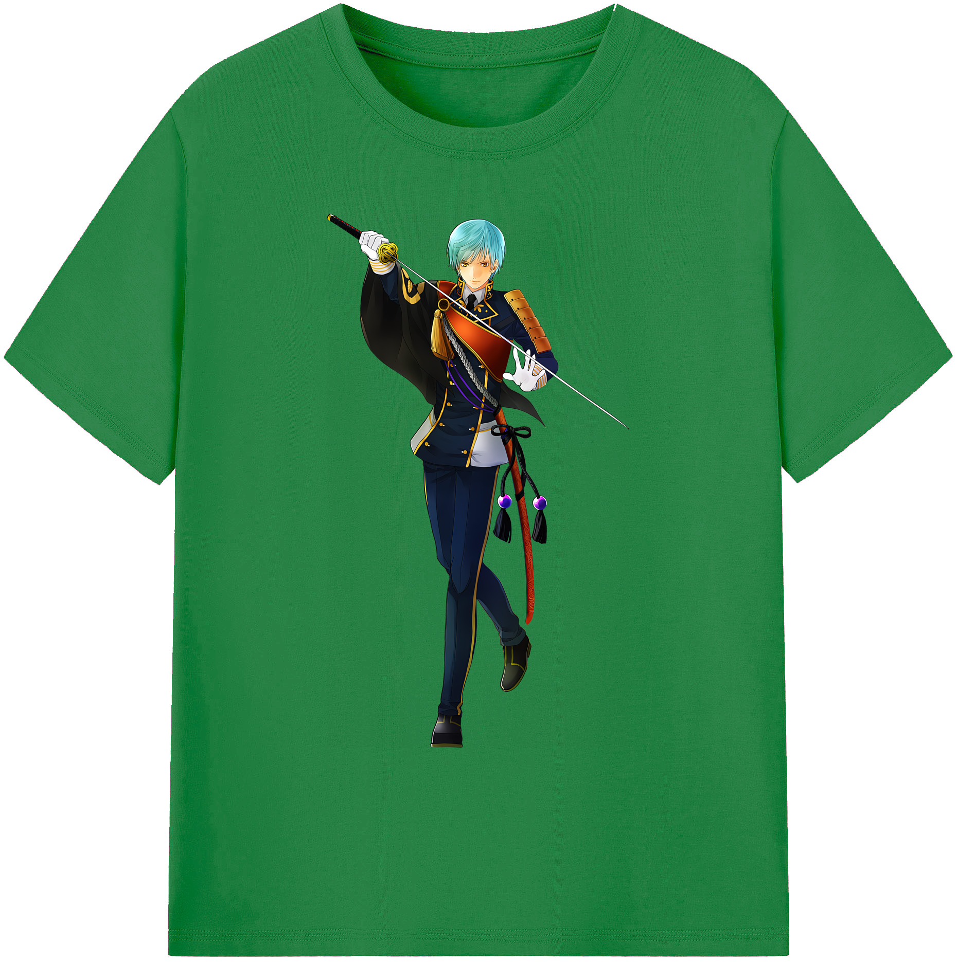 （画像用） 刀剣乱舞 Touken Ranbu 綿100％ メンズ半袖Tシャツ｜肌触りやわらか＆通気性