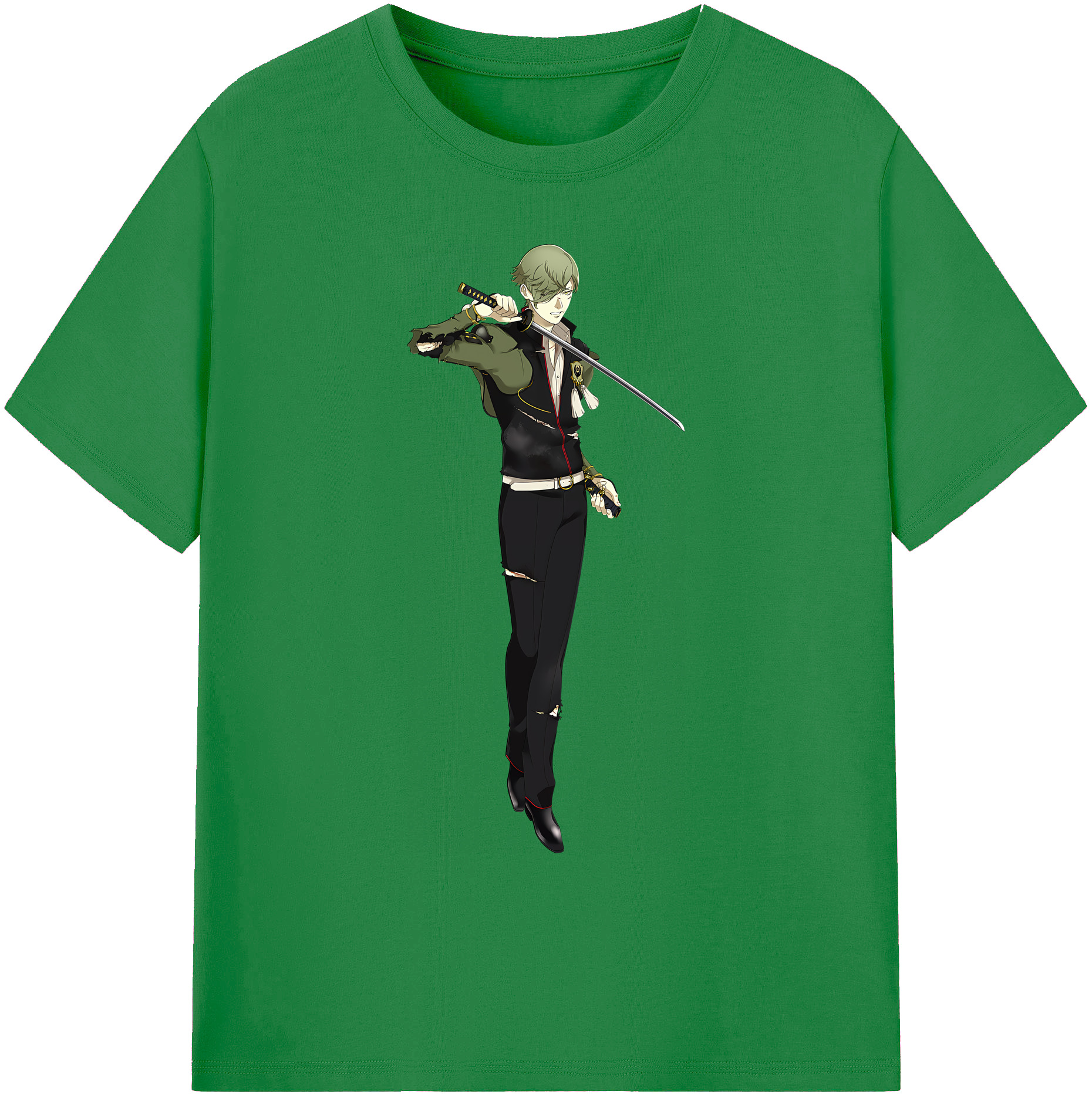 （画像用） 刀剣乱舞 Touken Ranbu 綿100％ メンズ半袖Tシャツ｜肌触りやわらか＆通気性