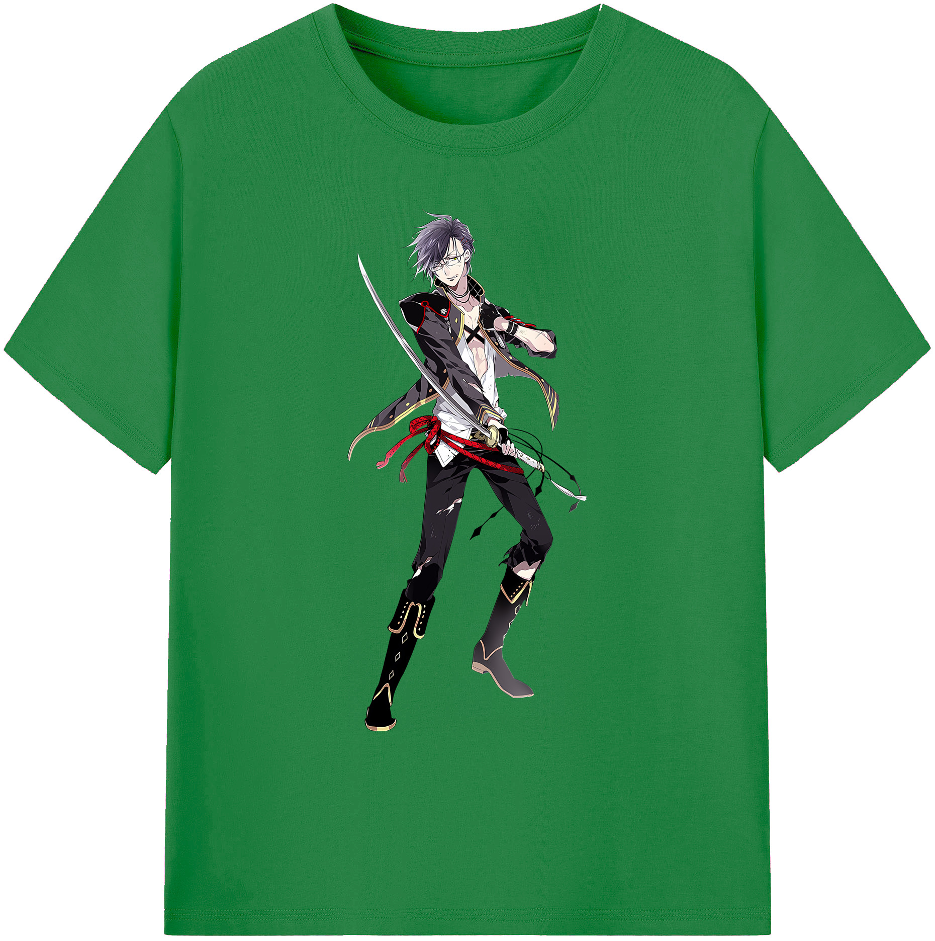 （画像用） 刀剣乱舞 Touken Ranbu 綿100％ メンズ半袖Tシャツ｜肌触りやわらか＆通気性
