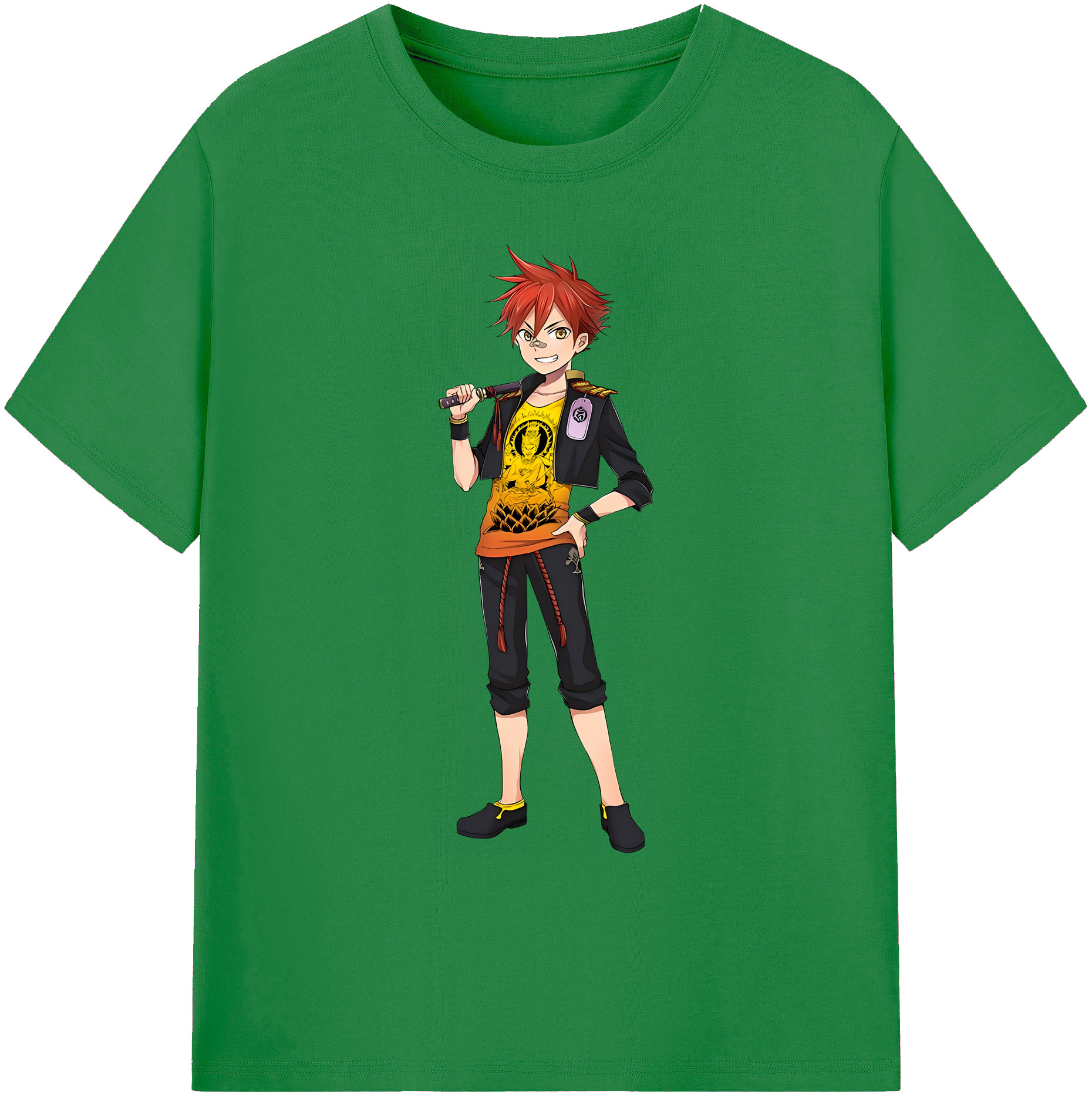（画像用） 刀剣乱舞 Touken Ranbu 綿100％ メンズ半袖Tシャツ｜肌触りやわらか＆通気性