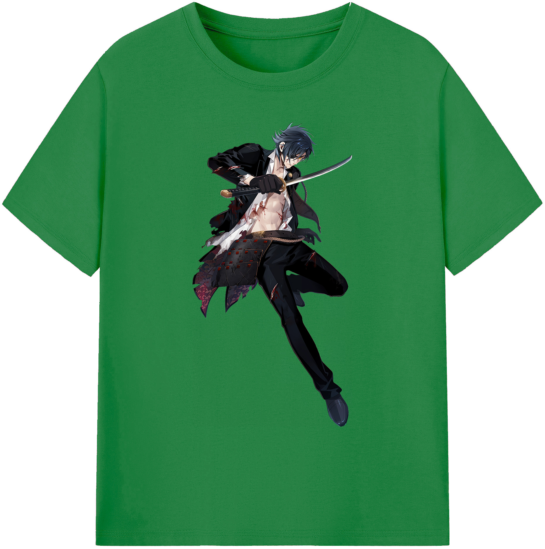 （画像用） 刀剣乱舞 Touken Ranbu 綿100％ メンズ半袖Tシャツ｜肌触りやわらか＆通気性