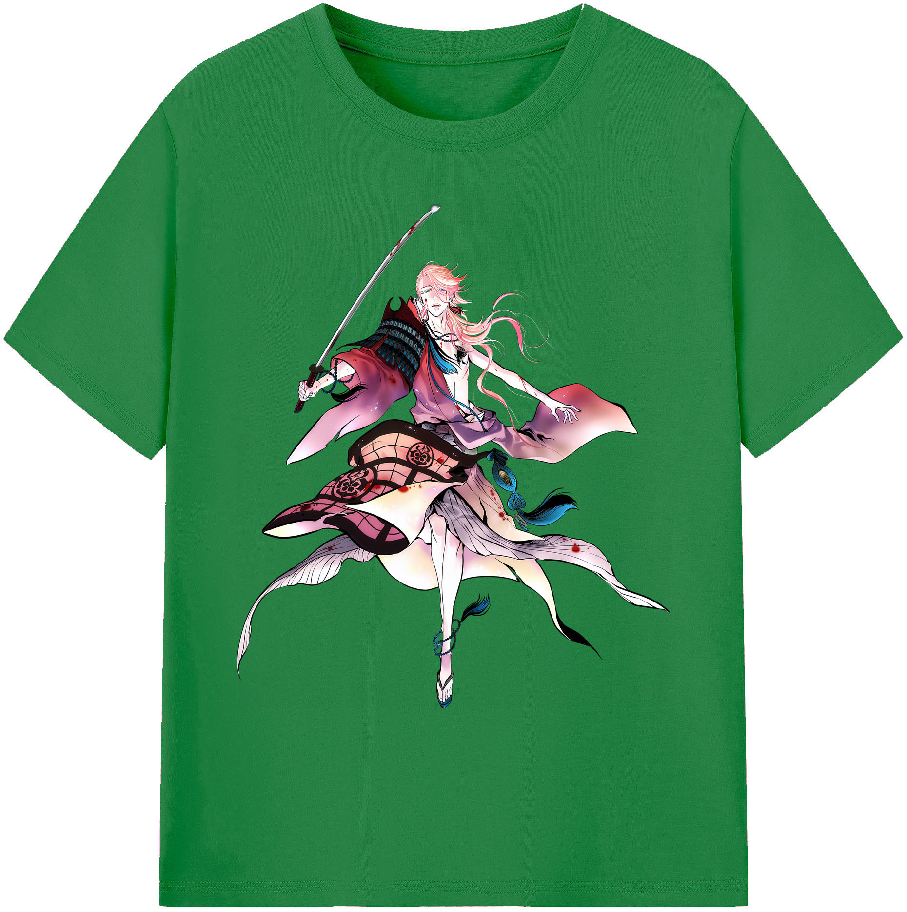 （画像用） 刀剣乱舞 Touken Ranbu 綿100％ メンズ半袖Tシャツ｜肌触りやわらか＆通気性