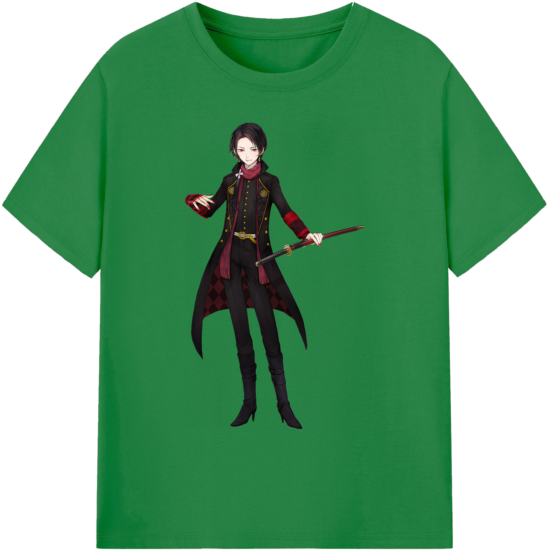 （画像用） 刀剣乱舞 Touken Ranbu 綿100％ メンズ半袖Tシャツ｜肌触りやわらか＆通気性